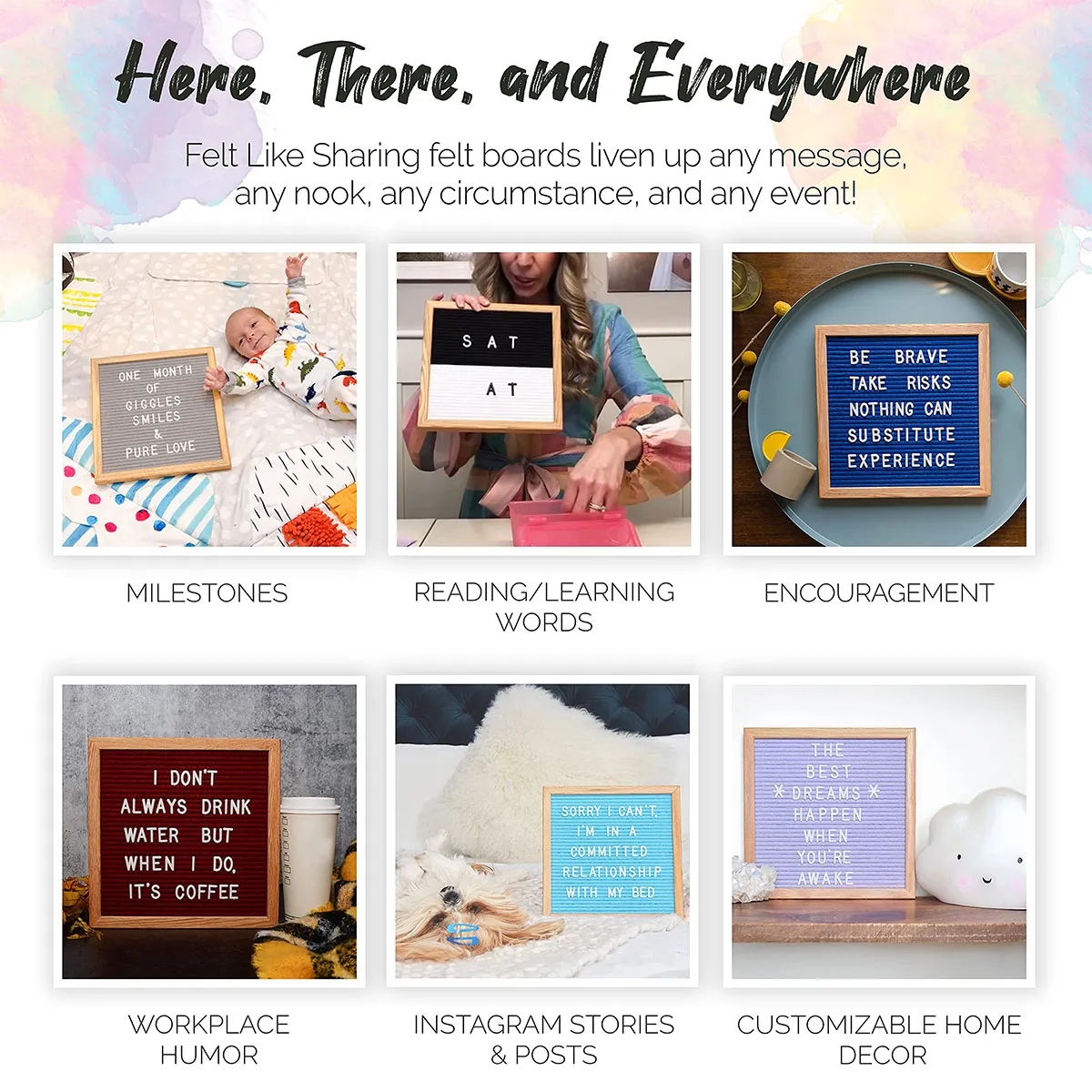 Wood Frame With Felt Letter Board 4