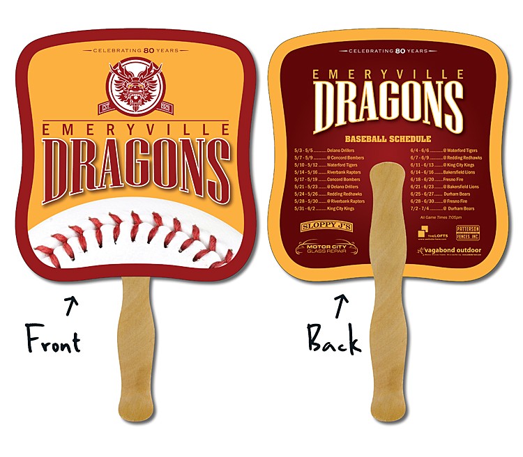 Hand Fan - 7.375x7.75 Laminated - 14 pt. 2