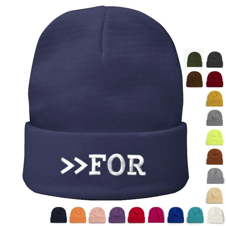 12" Long Knit Beanie with Cuff 7