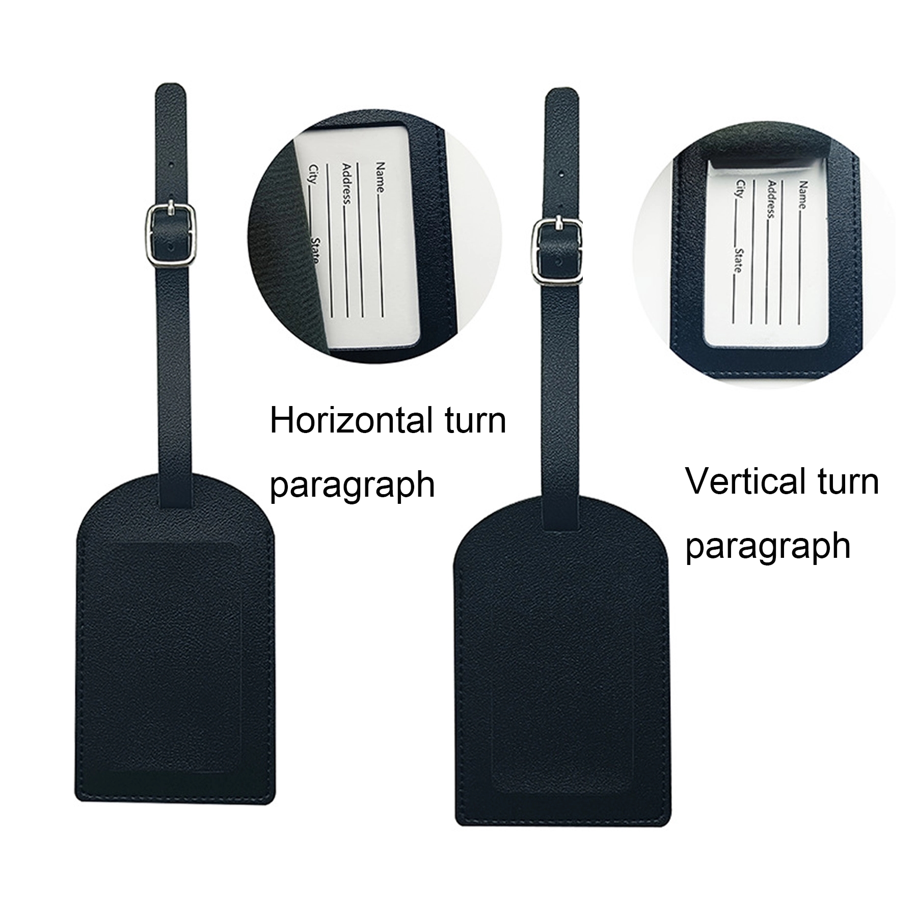 Leather Luggage Tags BagsTraveling Accessories 5