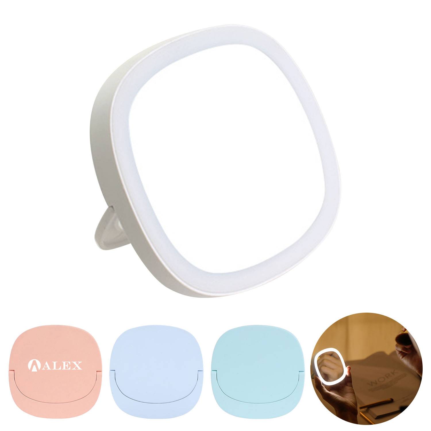 Folding Mini Makeup Mirror With Supplementary Light 2