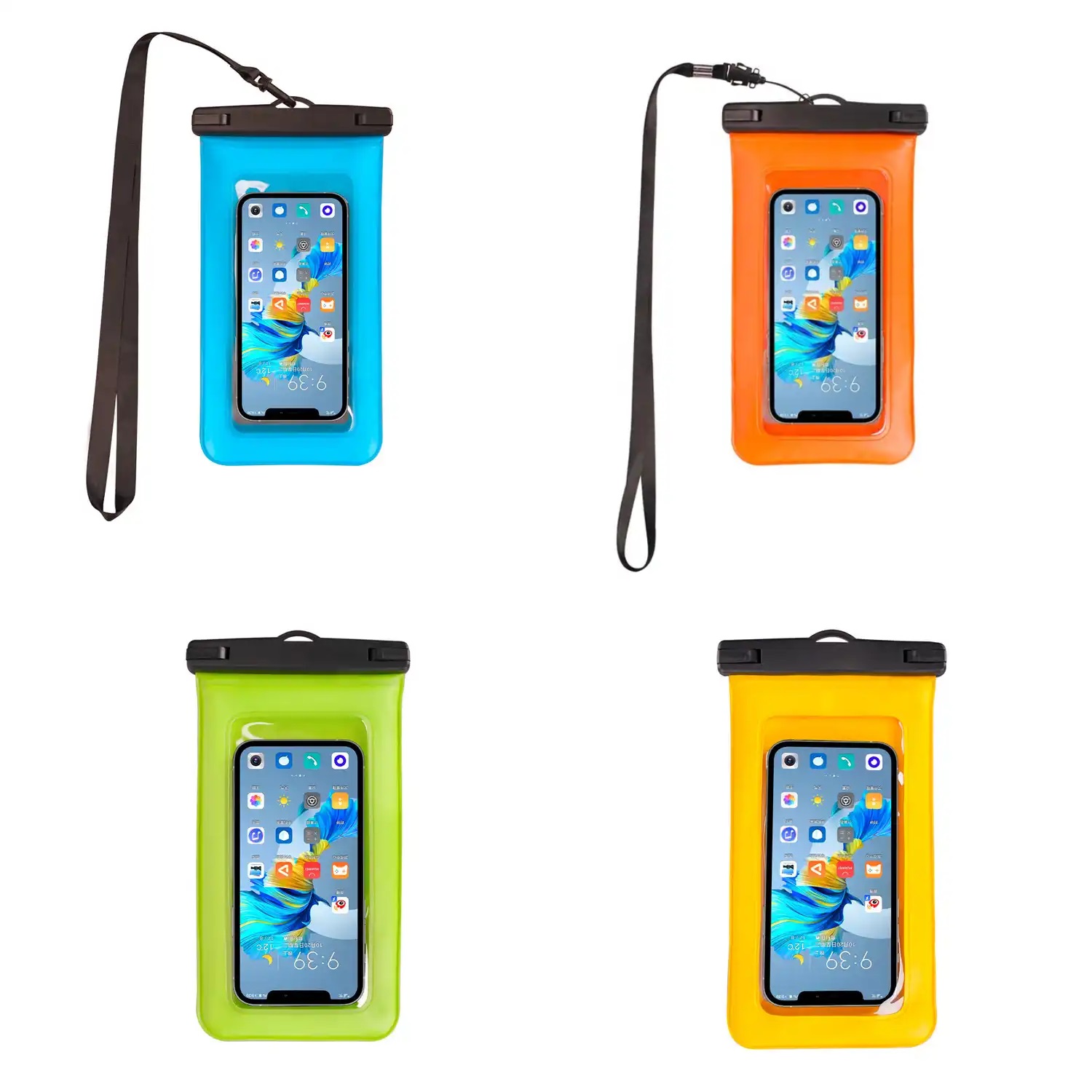 IPX8 Waterproof Floating Large Phone Pouch with Lanyard 2