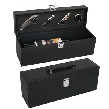 Leatherette Wine Case with Tools 2