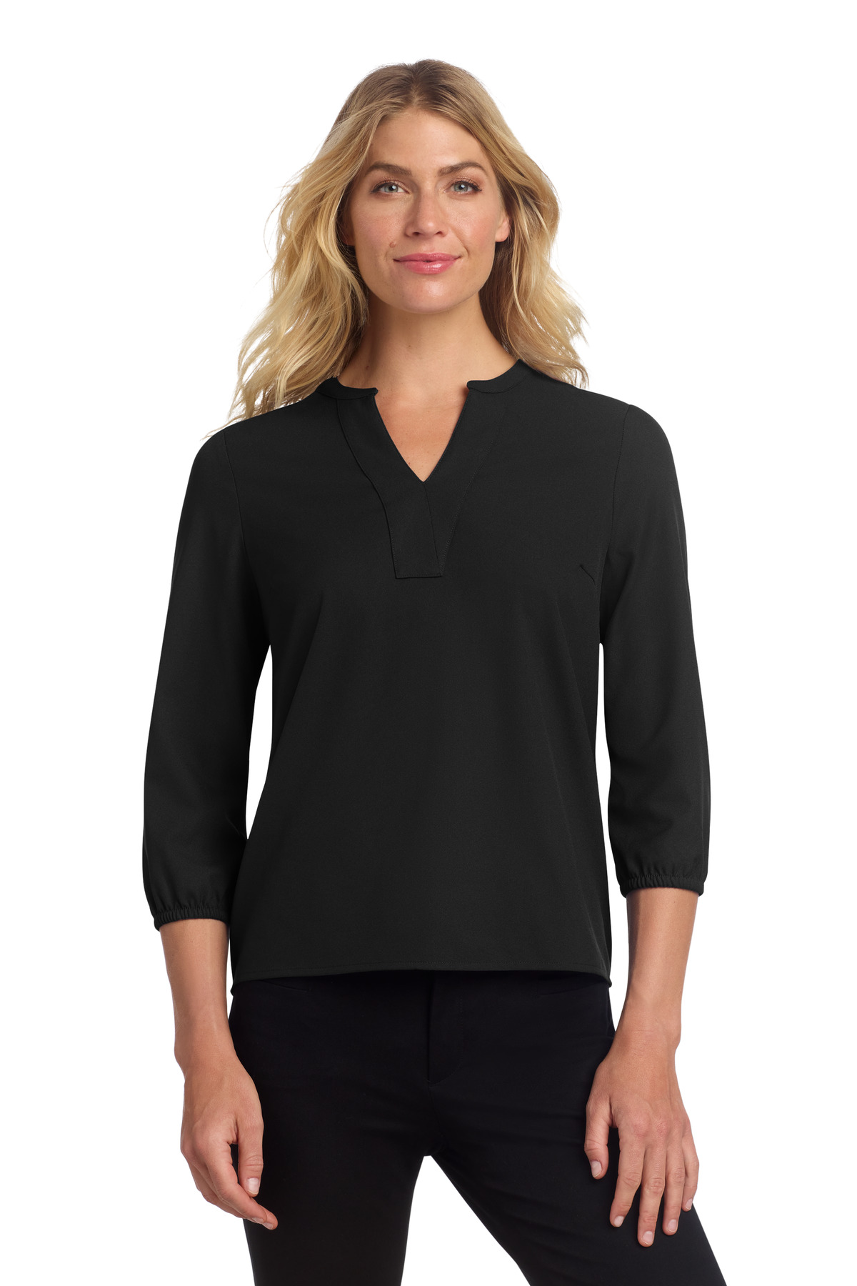 Mercer+Mettle Women's Stretch Crepe 3/4-Sleeve Blouse MM2011 63