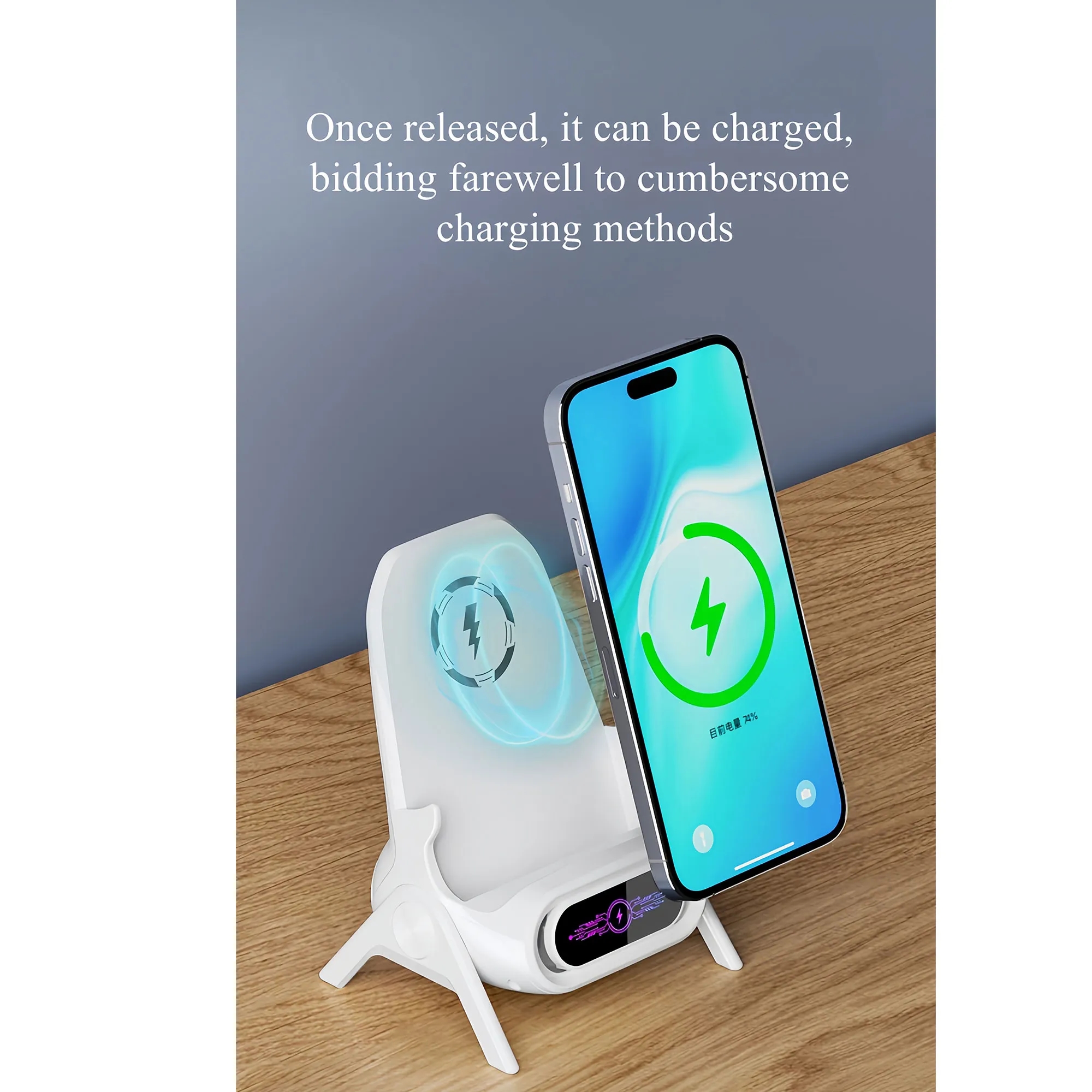 Adjustable Magnetic Wireless Charger Stand For Phone 4