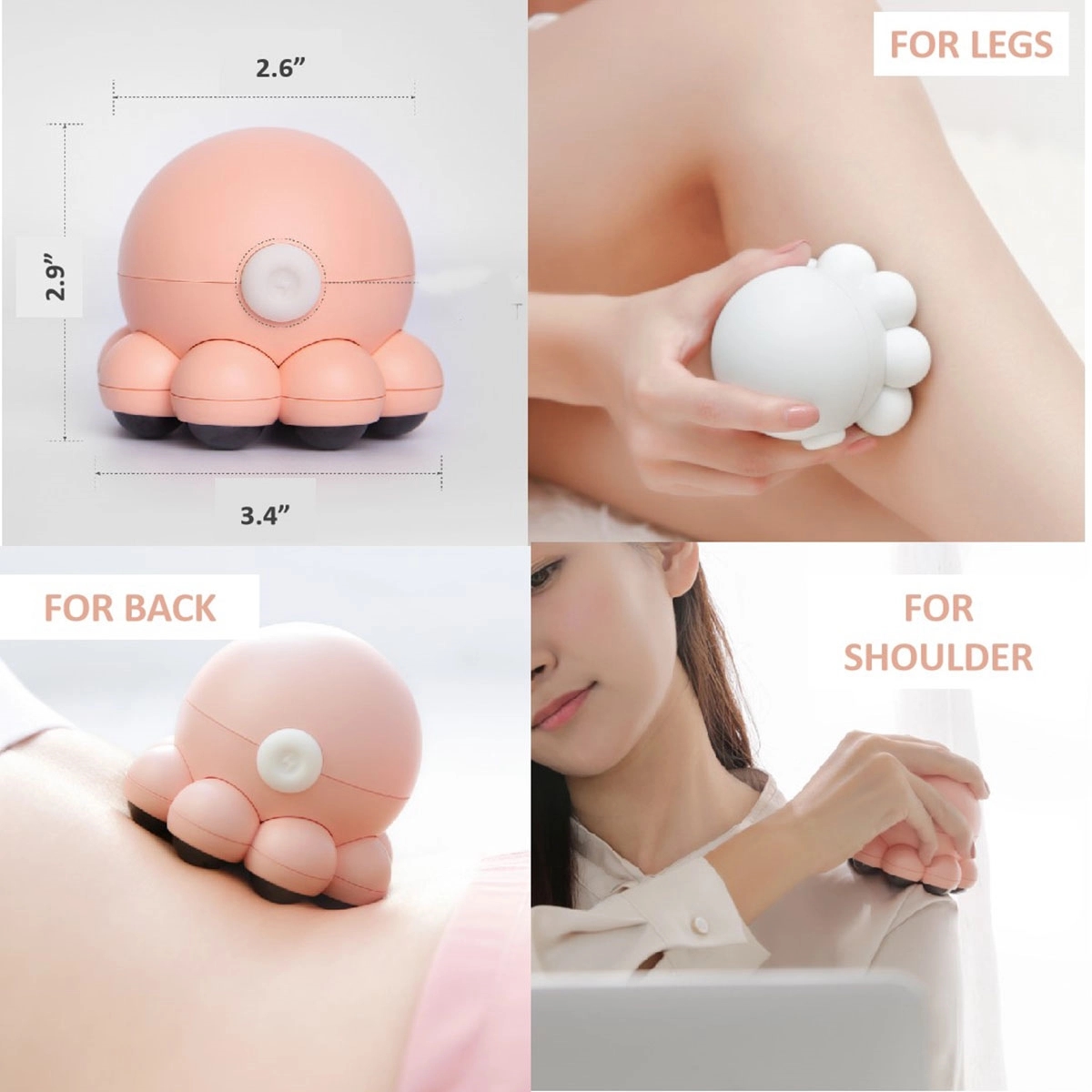 Mini Handheld Heating Vibrating Body Massager 3