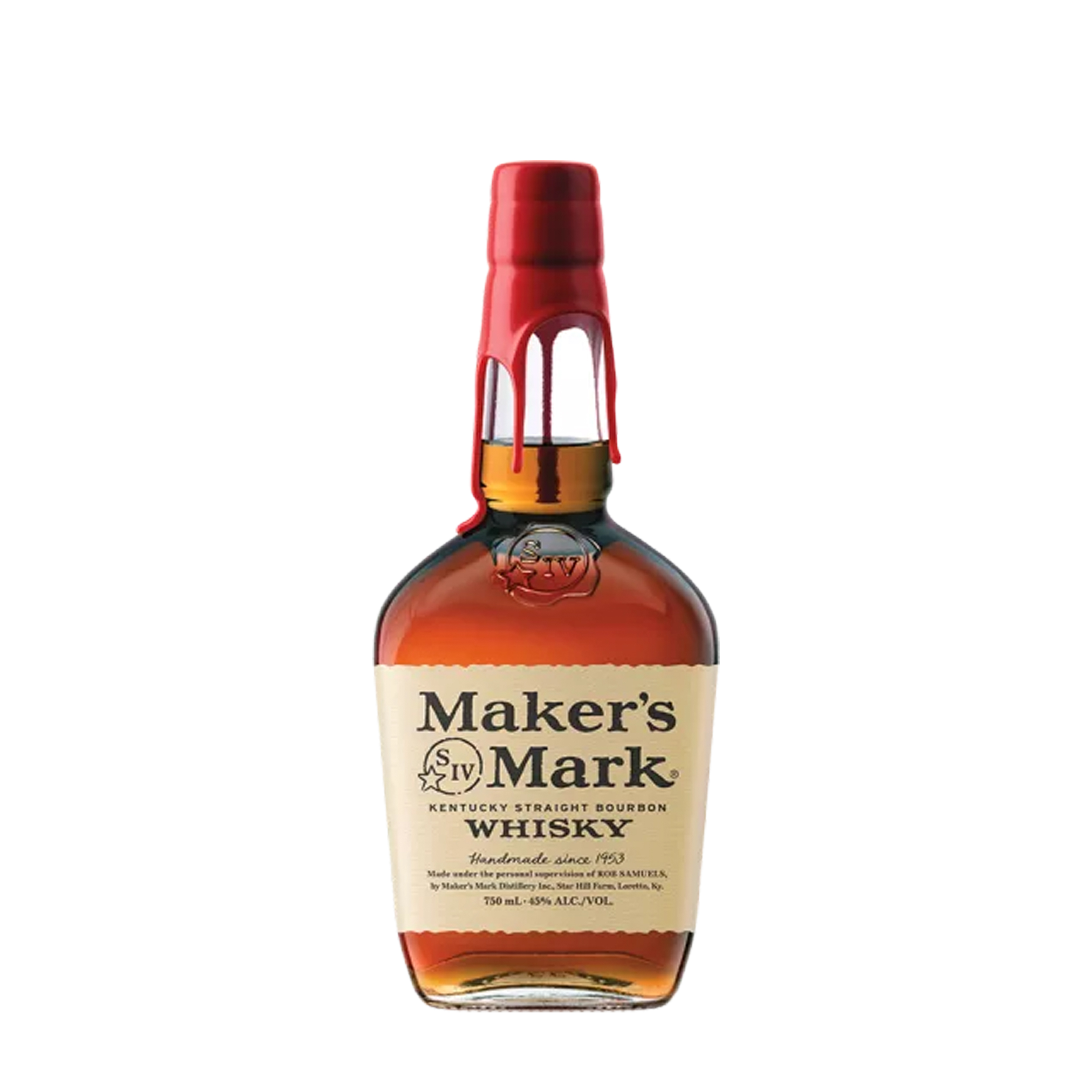 Etched Maker's Mark Bourbon Liquor Bottle 1