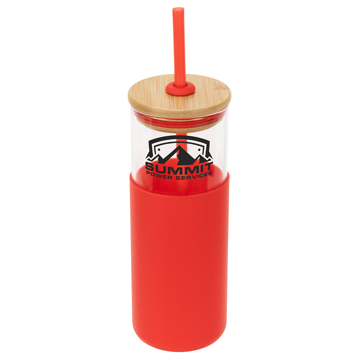 Stirling 18 oz Glass Tumbler with Silicone Sleeve & PP Straw 48