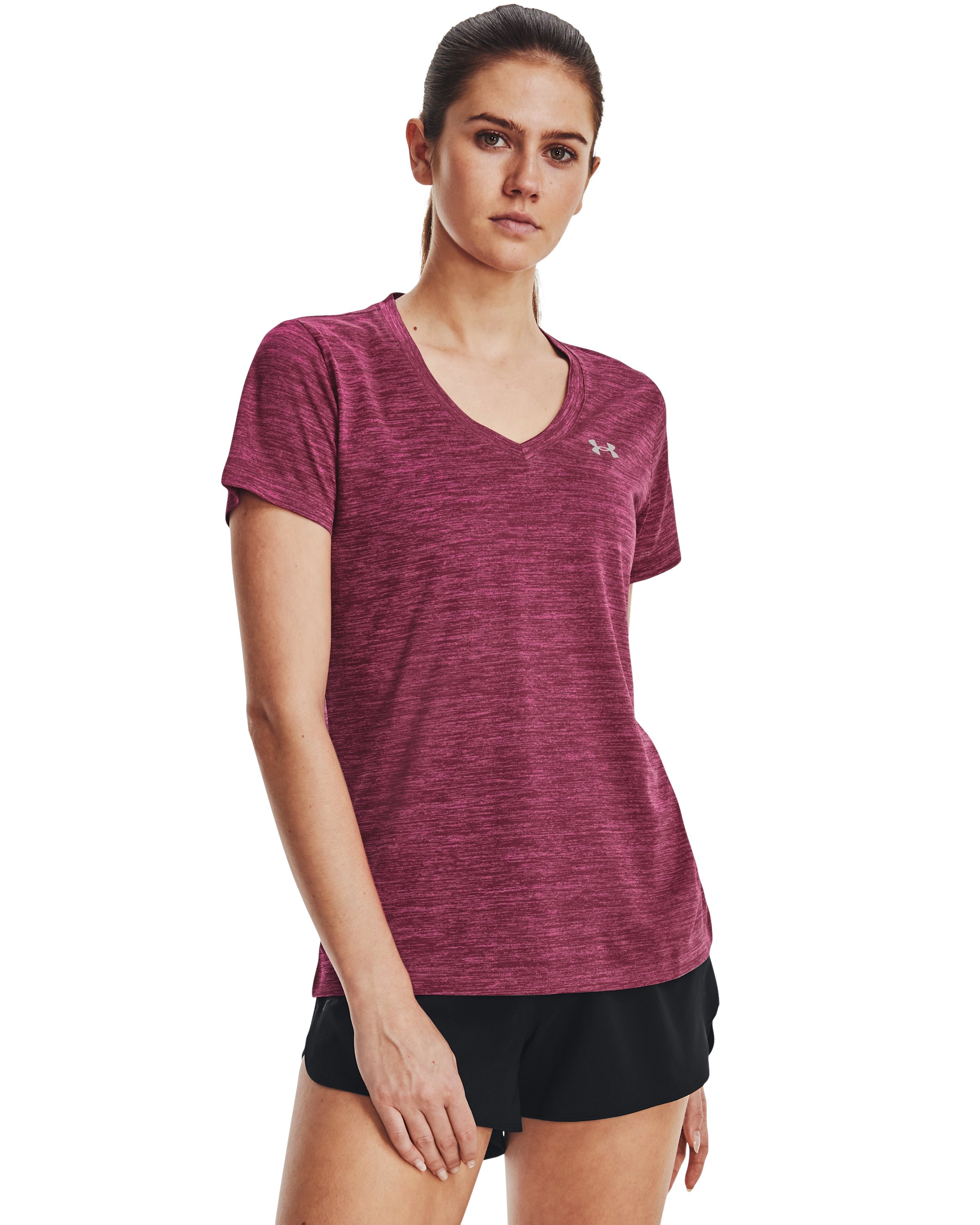 UA Tech Twist Women's V-Neck Short Sleeve 22