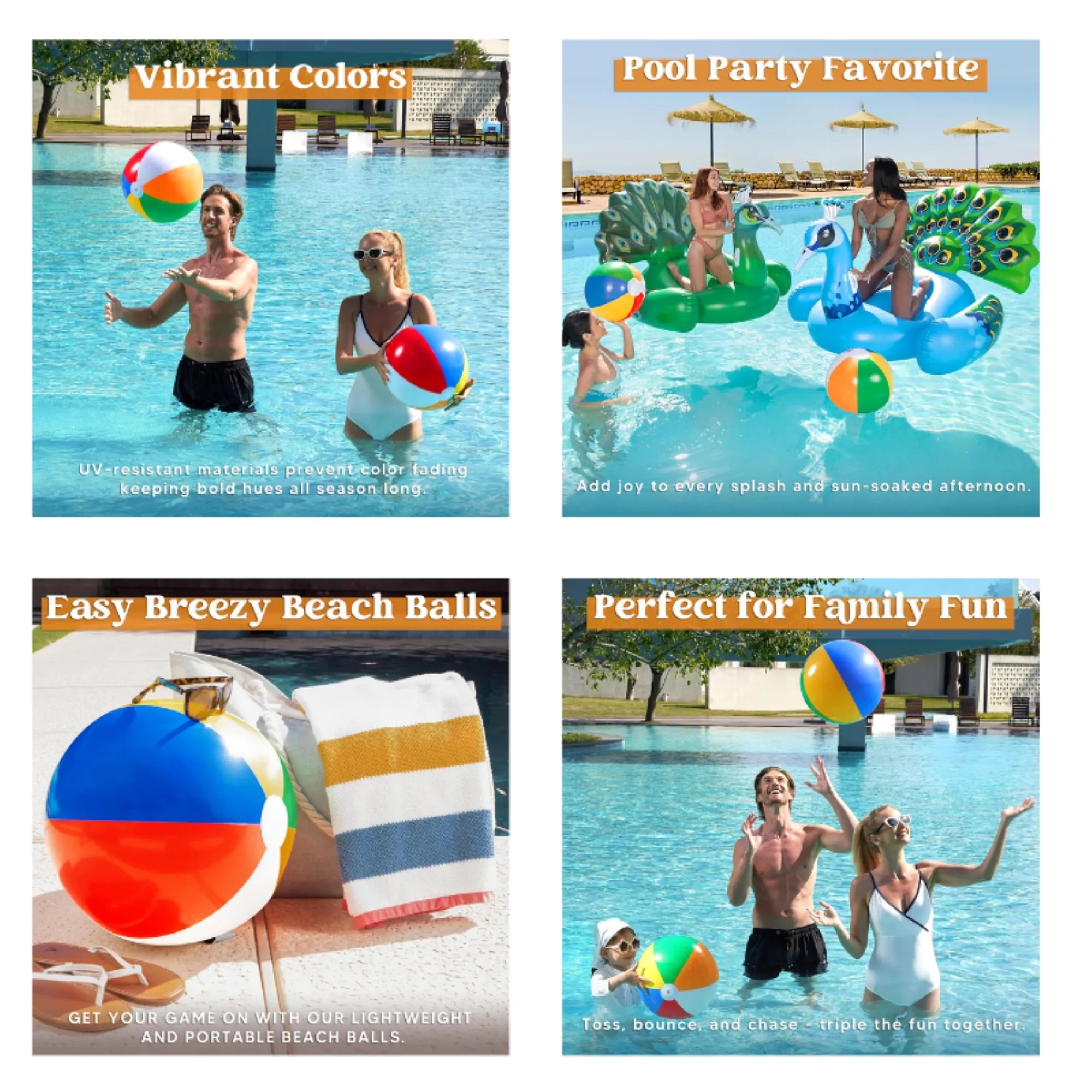 PVC Inflatable Children's Water Sports Beach Ball 2