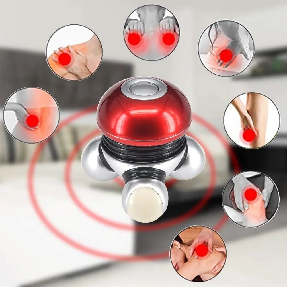 Mini Hand-Held Body Vibrating Massager with LED Light for He 1
