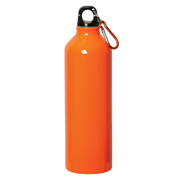 750 Ml (25 Fl. Oz.) Aluminum Water Bottle With Carabiner, custom water bottle with logo imprint 8