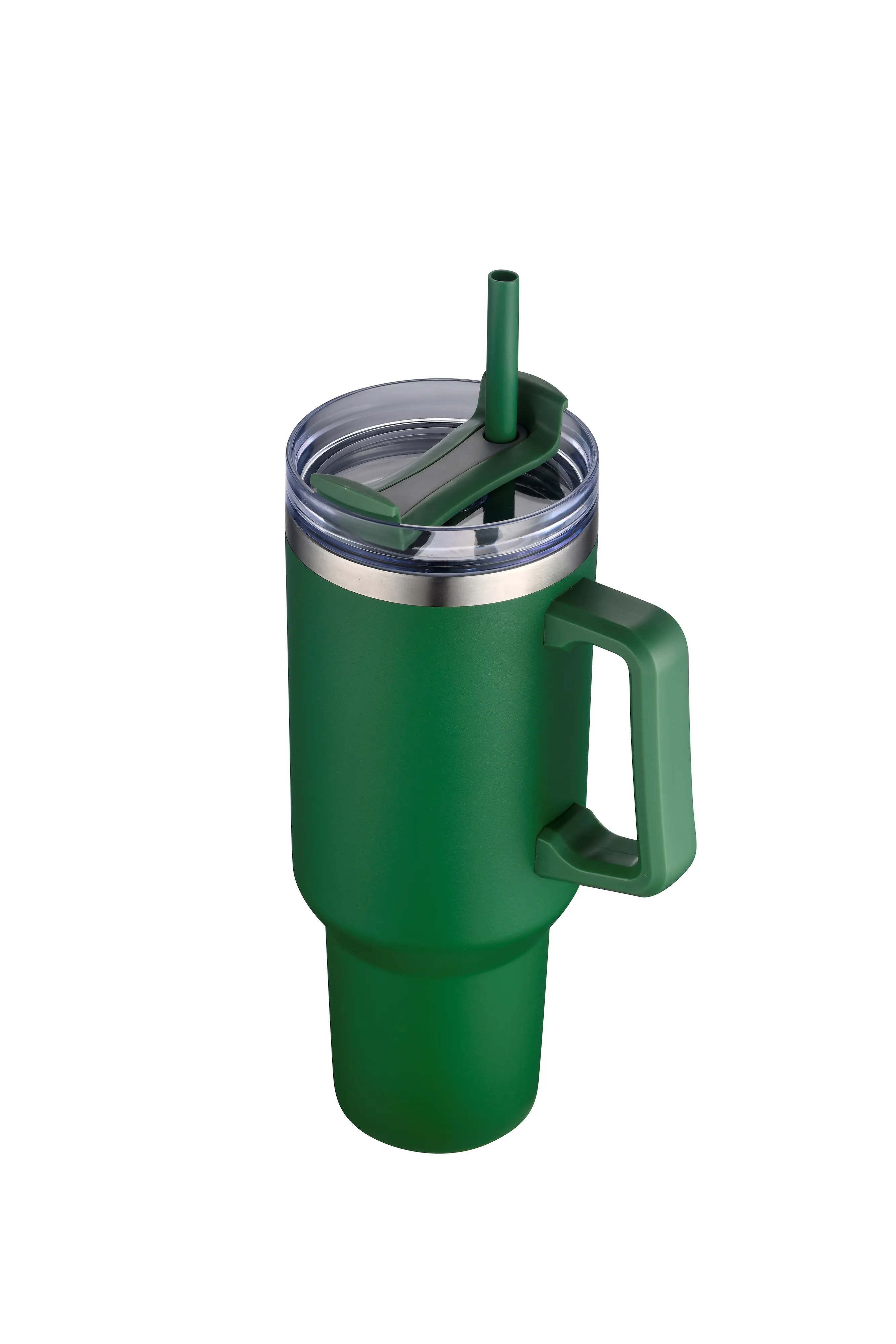 40oz Stainless Travel Mug w/ Handle and Straw 6