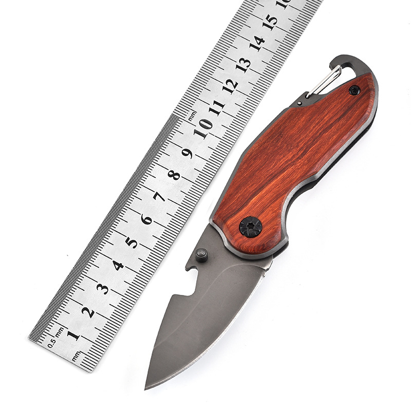 Stainless Steel Folding Pocket Knife with Key Chain 3