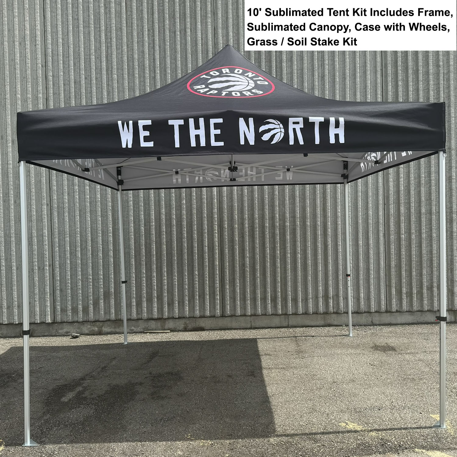 10' Premium Sublimated Tent Kit, Includes Premium 40mm Aluminum Frame, Canopy, Case, Grass Stake Kit 24