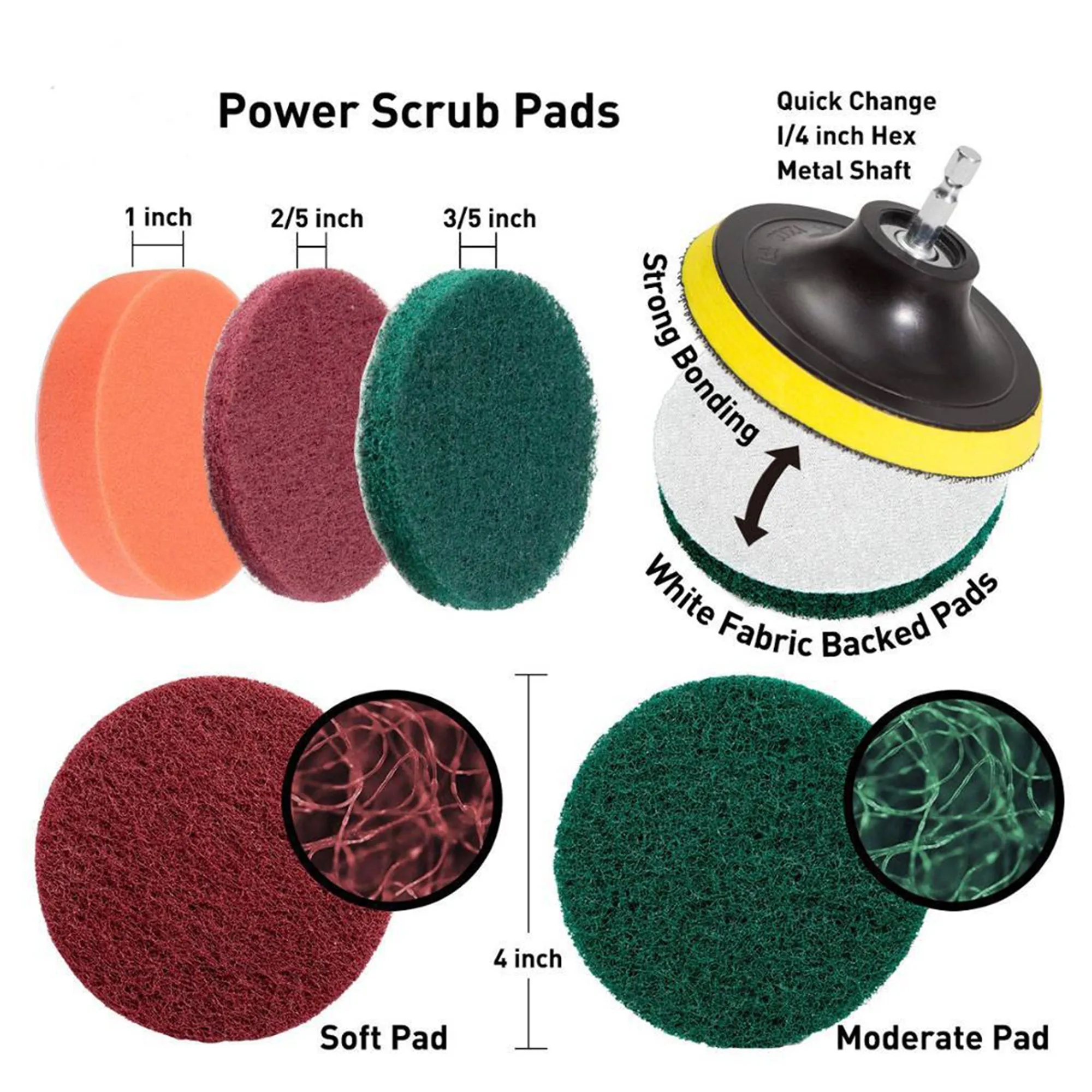 23 Piece Power Scrubber Drill Brush Attachment Set 1