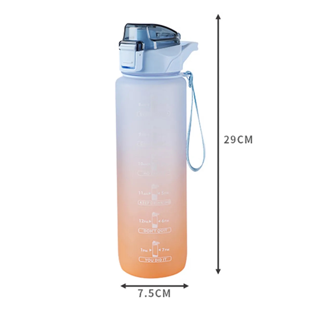32 oz Drinking Water Bottle with Straw and Carrying Strap 4