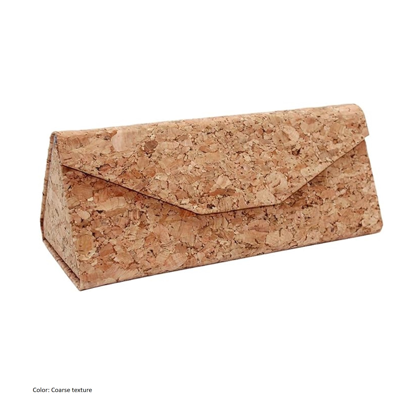 Foldable Triangle Cork Sunglasses Box/Eyeglass Holder Case 4