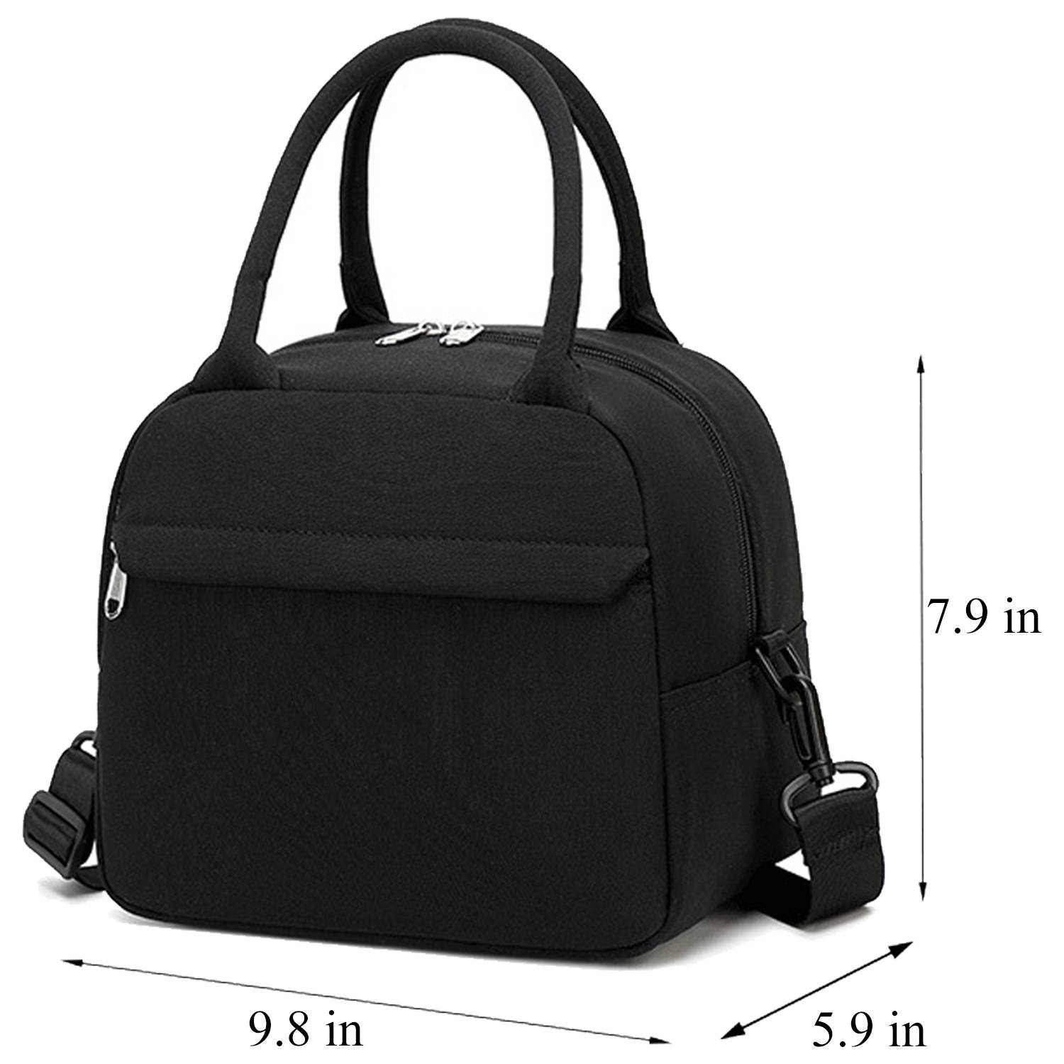 7L Oxford Insulated Lunch Bag w/ Shoulder Strap 10