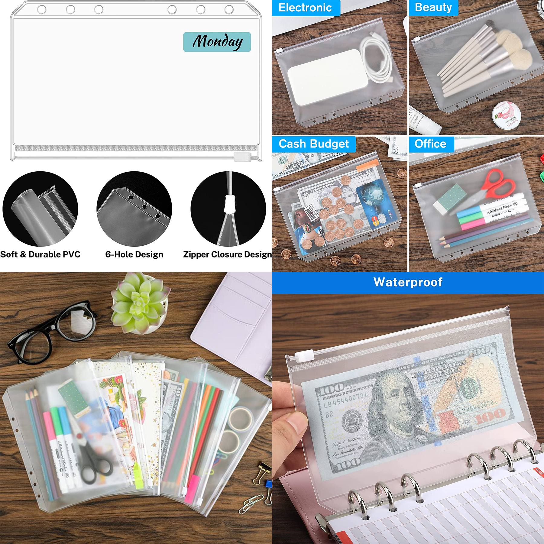 16Pcs A6 Binder Pocket 1