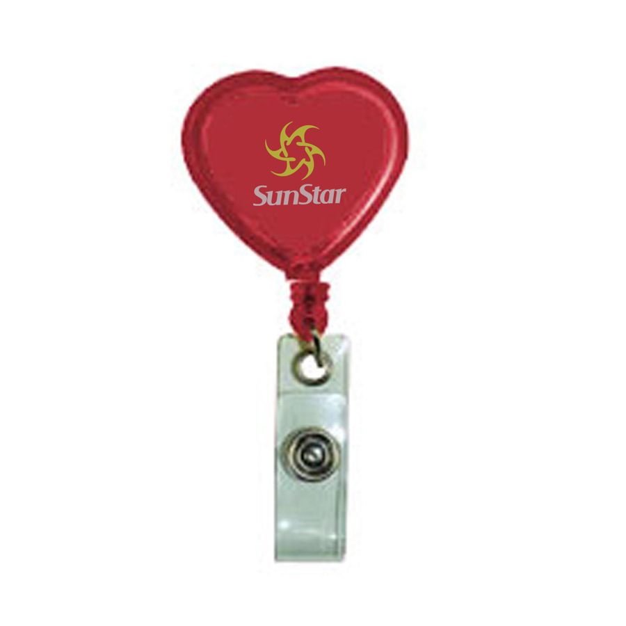Heart Badge Reel w/ Belt Clip 7