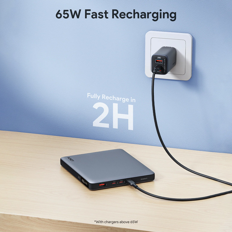 Aukey 100W 20,000 mAh Laptop Power Bank with PD3.0 1