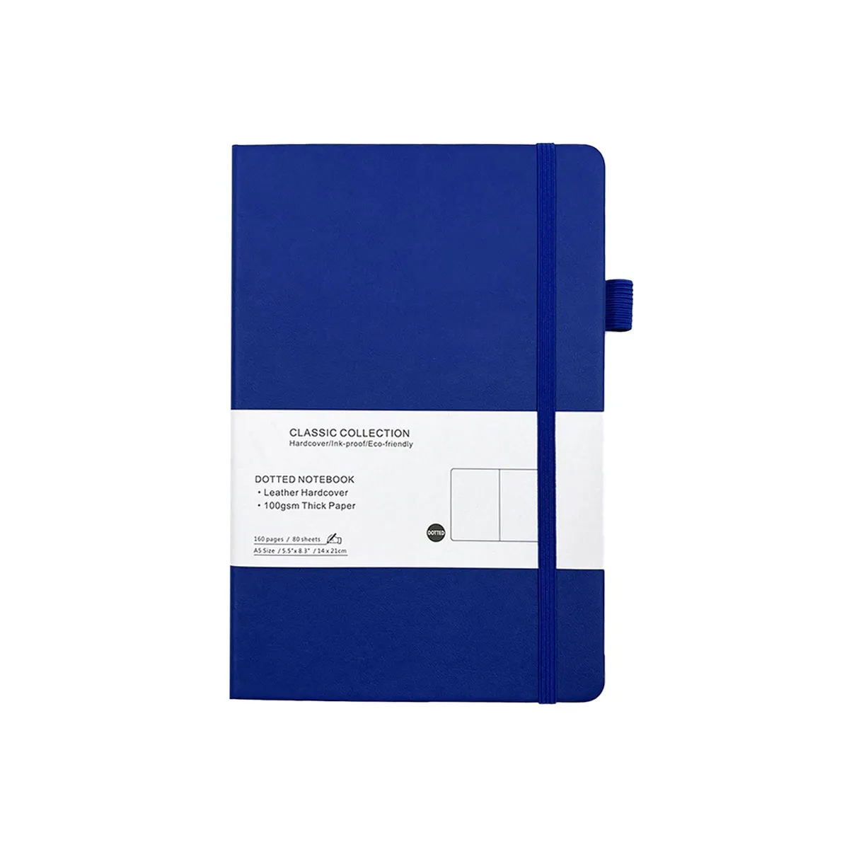 A5 Leather Cover Dotted Notebook 2