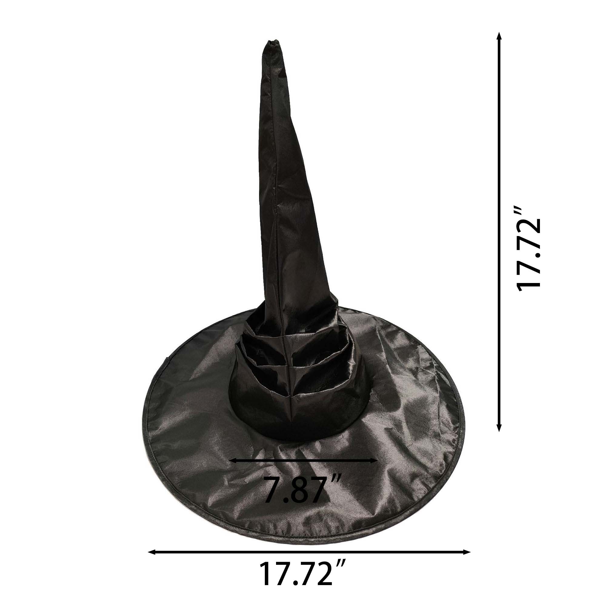 Halloween Black Witch Costume Hat 4