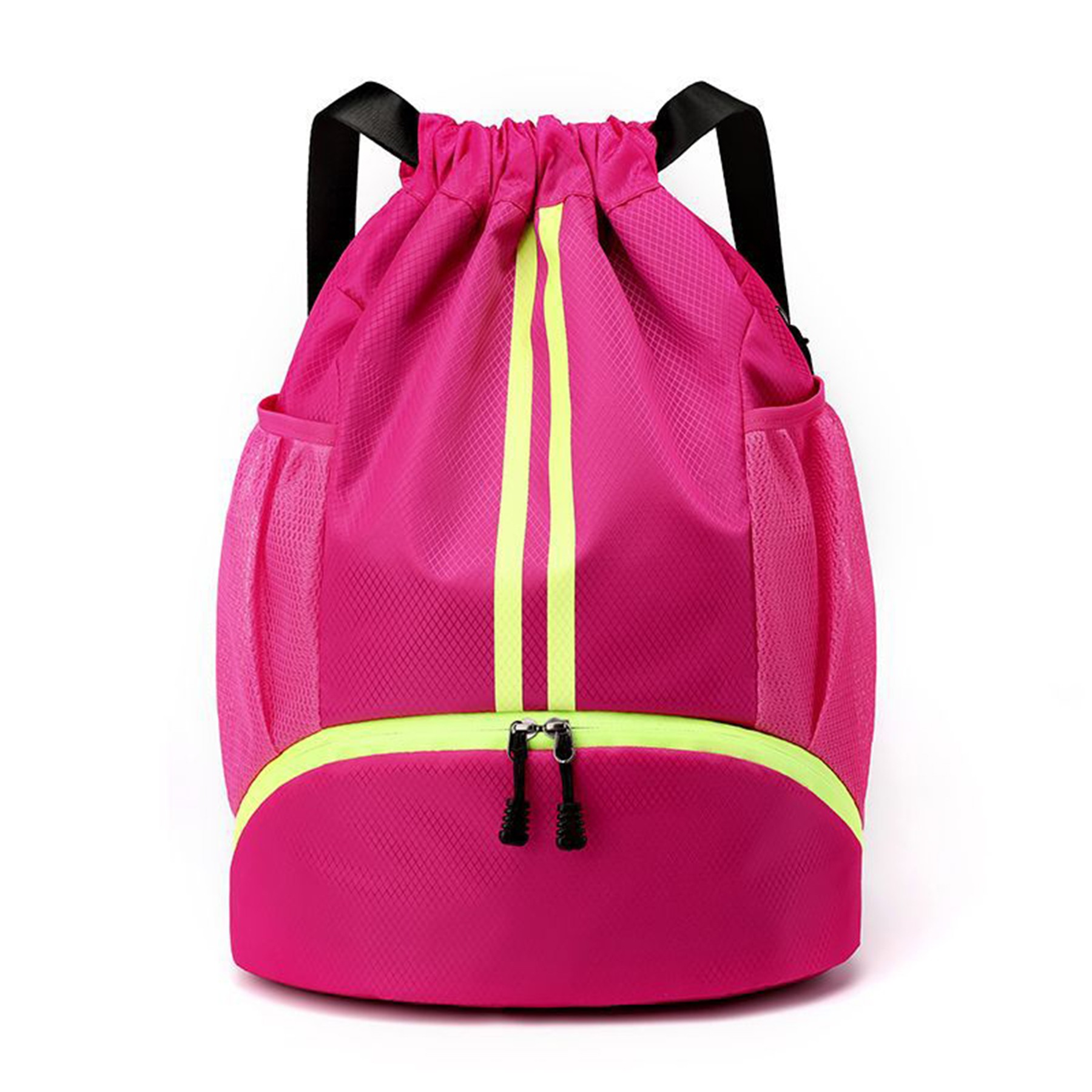 Sports Drawstring Backpack with Shoes Compartment 2
