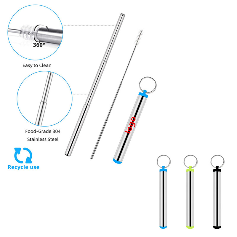 Collapsible Stainless Steel Straw Kit 4