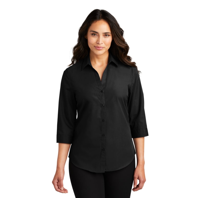 Port Authority Ladies 3/4-Sleeve Carefree Poplin Shirt. 17