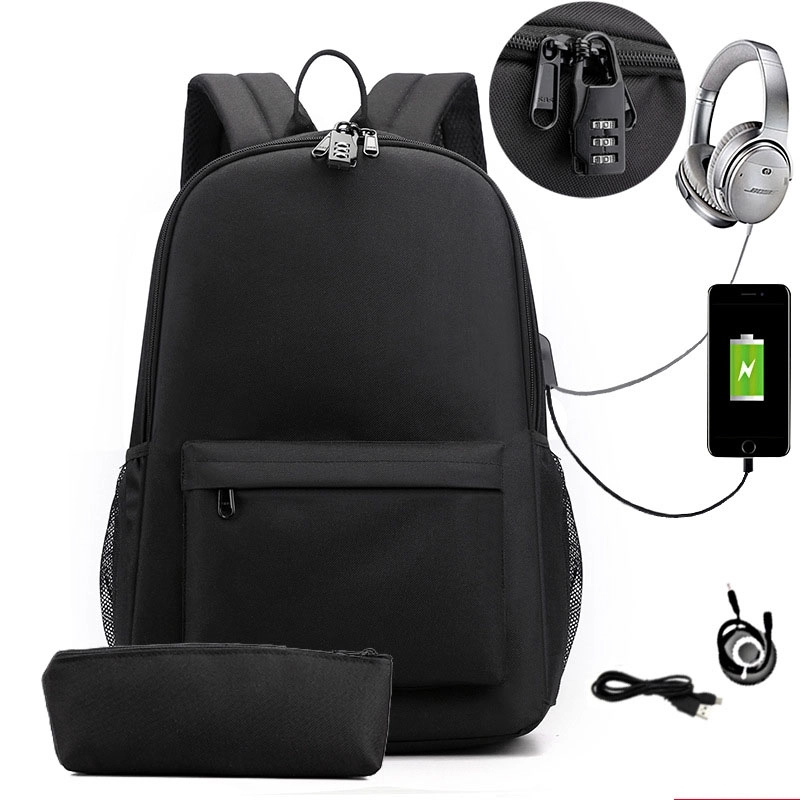 Custom Two-piece Laptops Backpacks with USB Charging Port 4