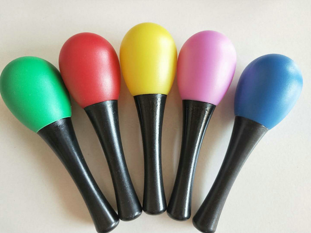 Plastic Mini Maracas Rattle Shaker Sand Hammers 3