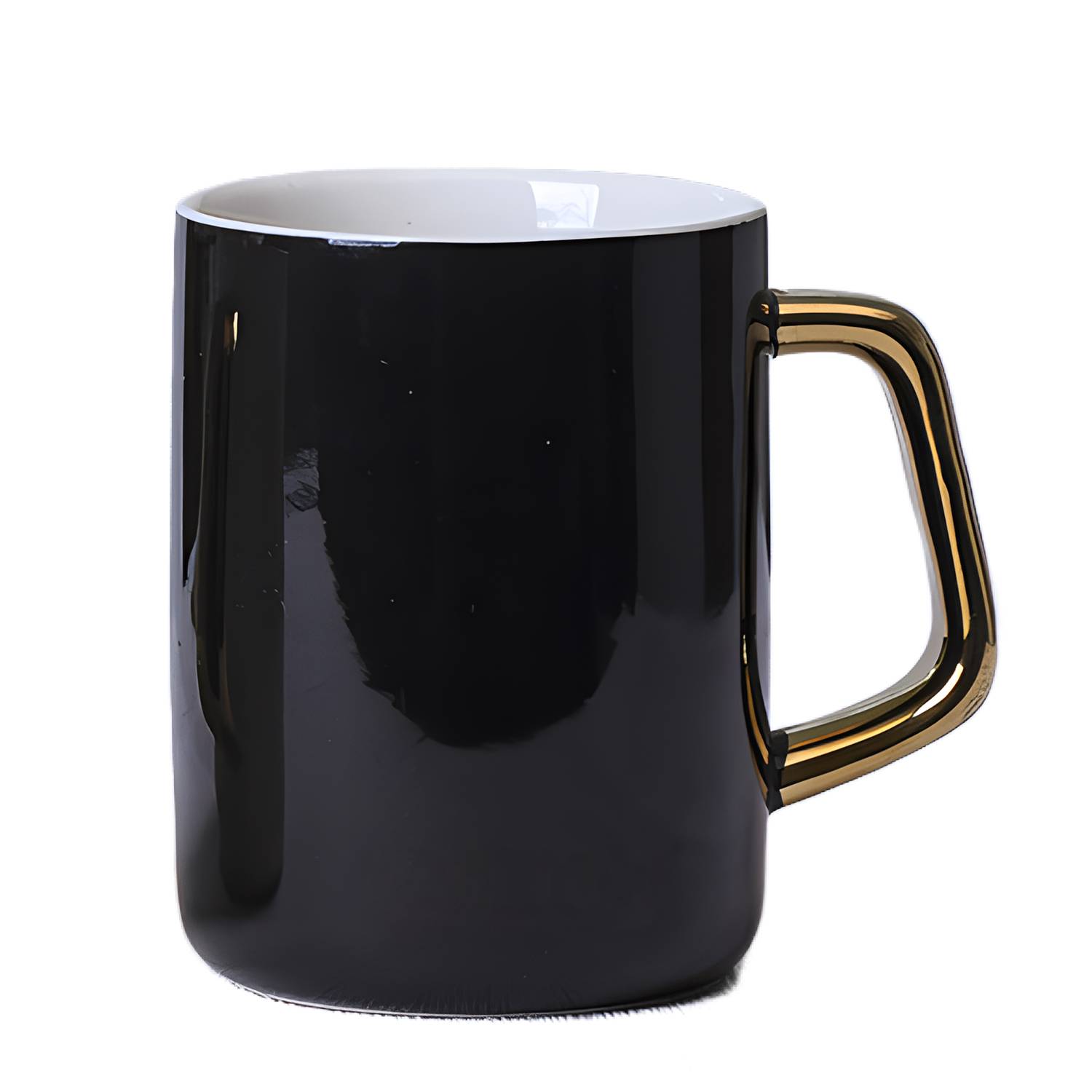 Ceramic Mug with Gold Handle Customized 3