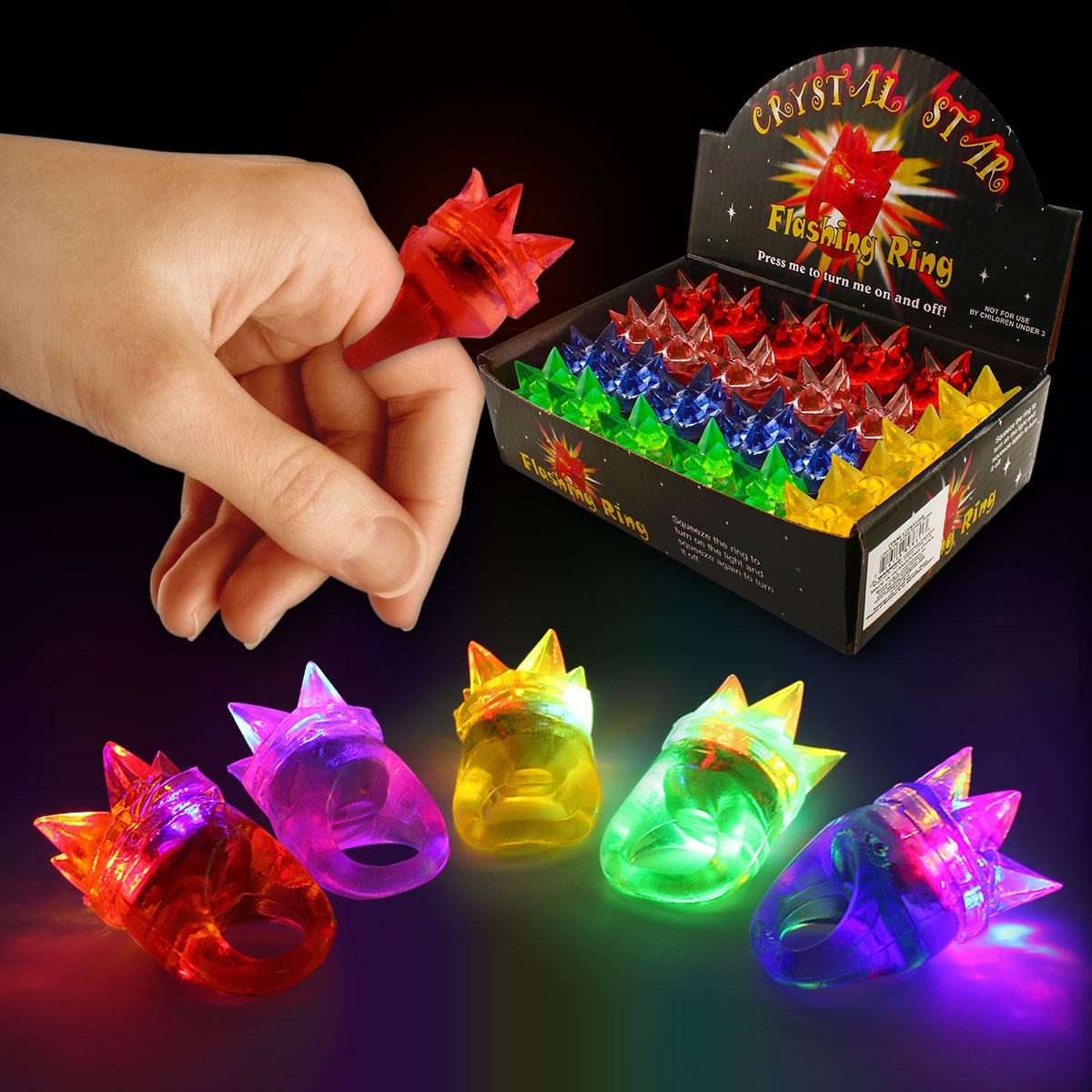 Flower Shaped LED Jelly Rings