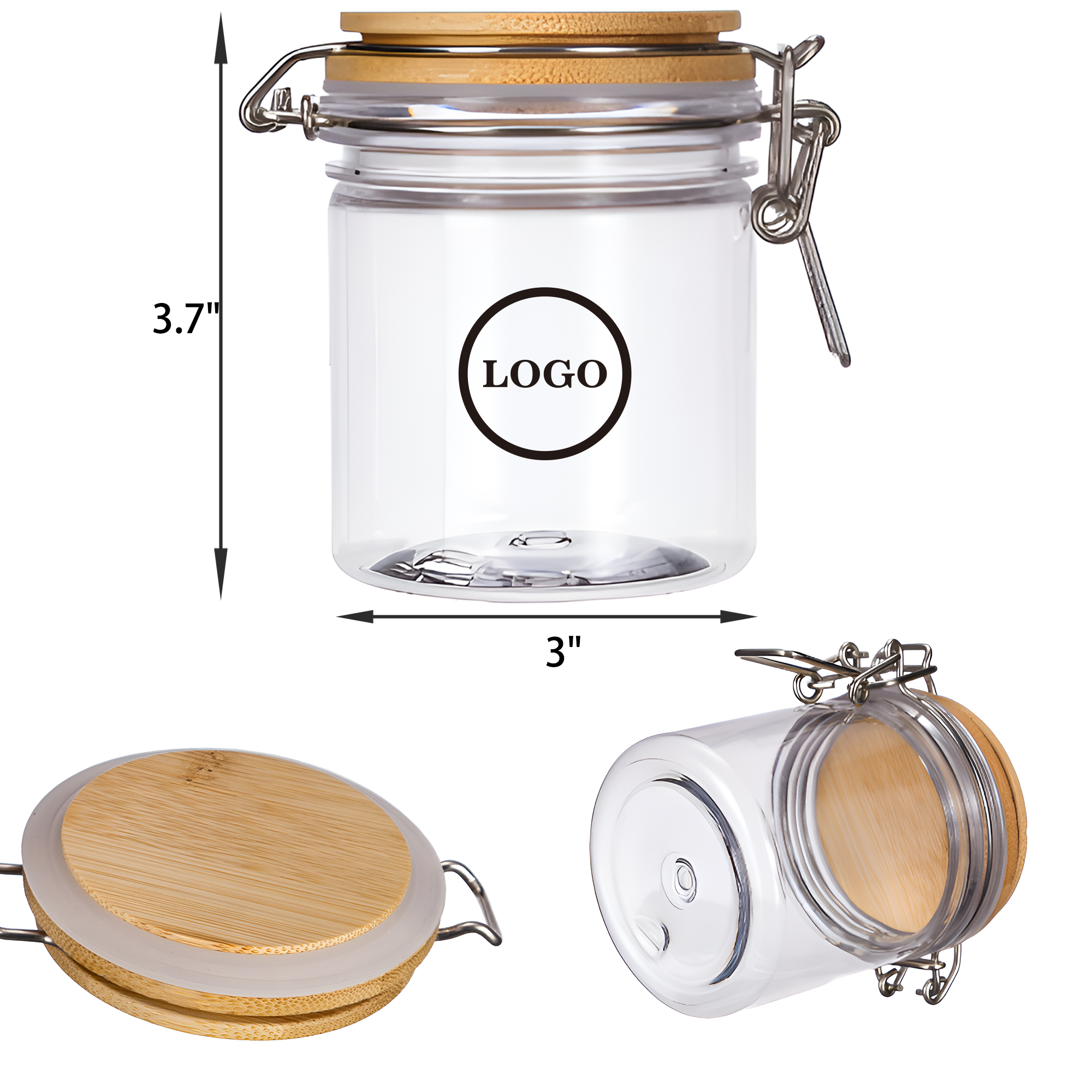 Durable 10 OZ Plastic Airtight Storage Jar 3