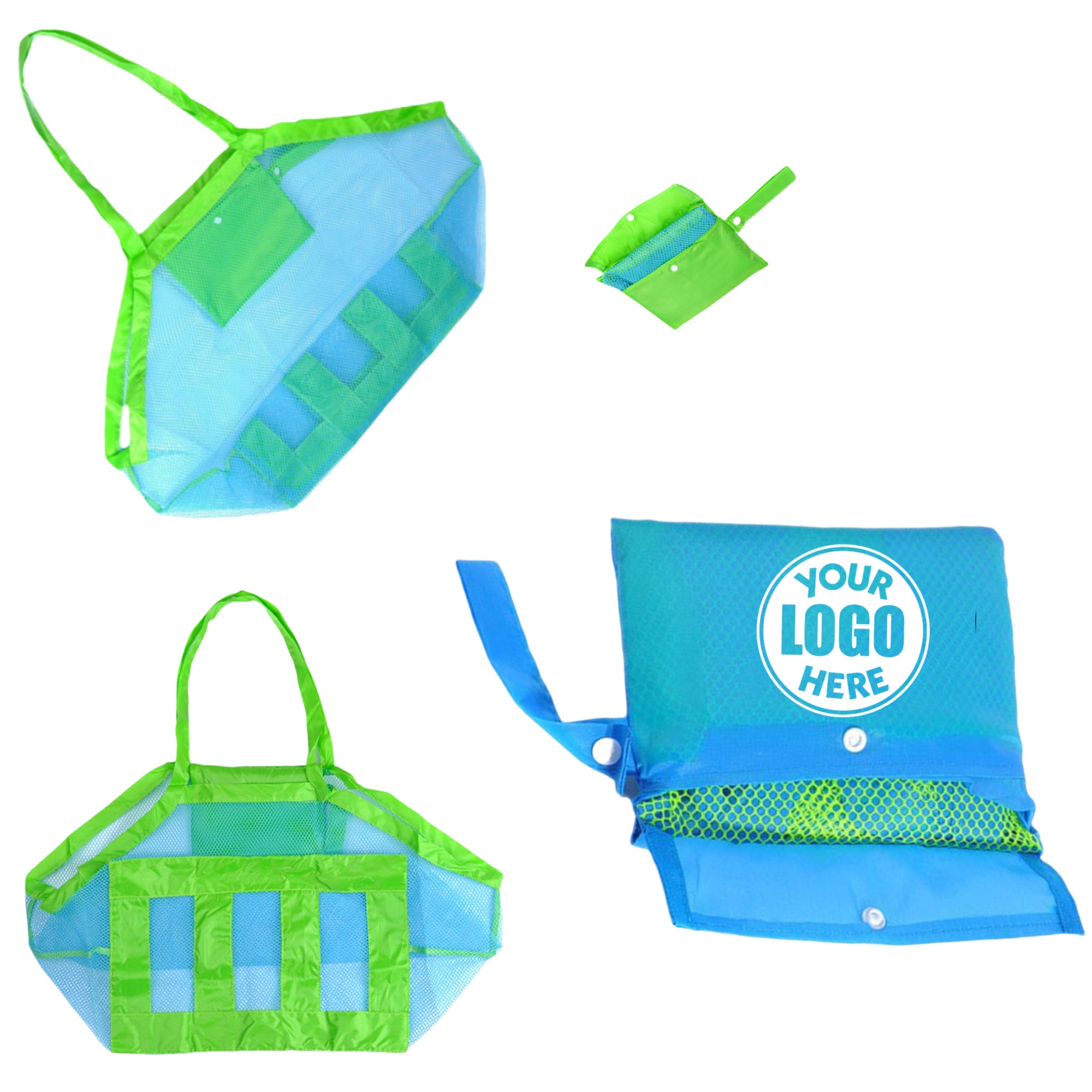 Foldable Sand Toy Mesh Tote Bag 2