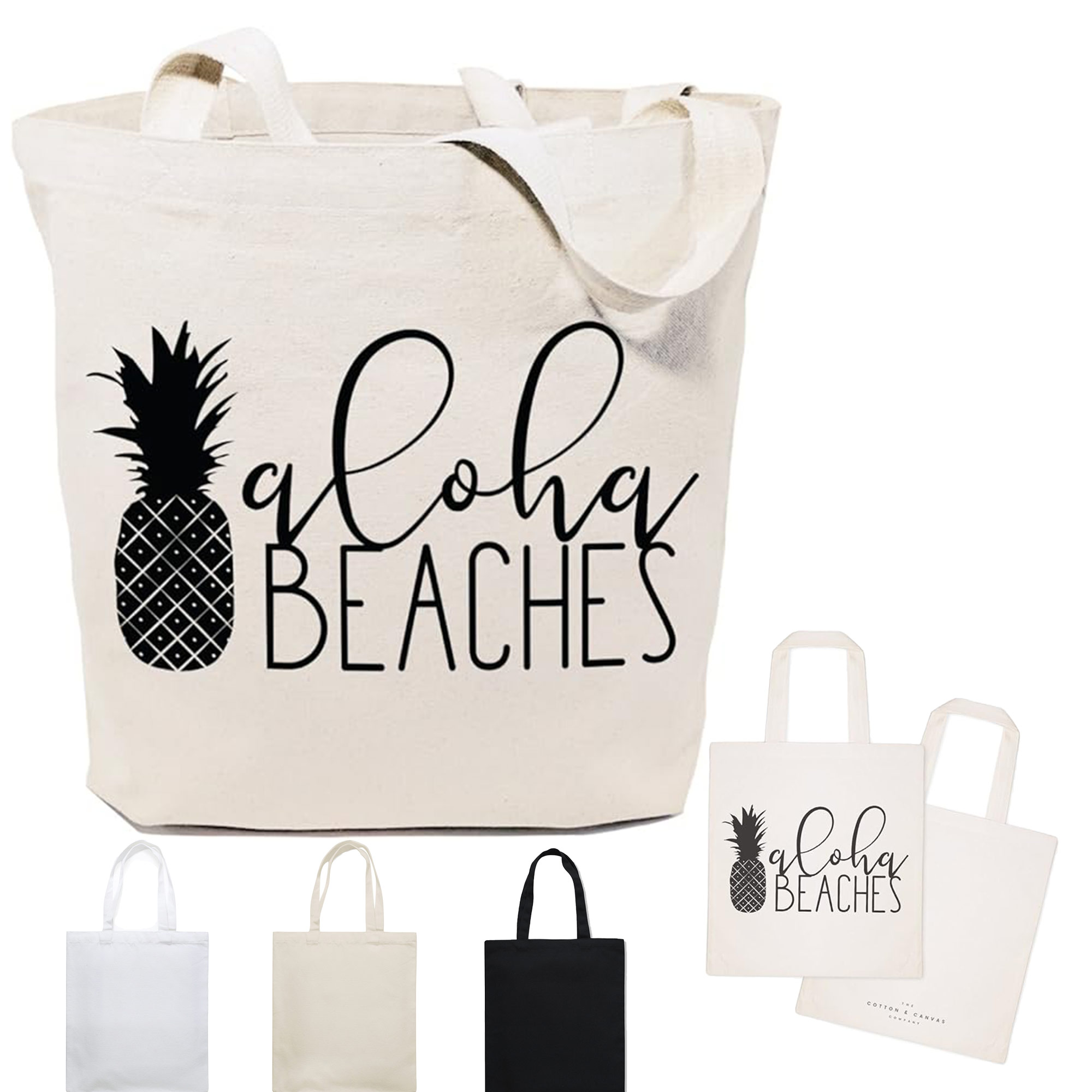 Portable Foldable Natural Cotton Canvas Tote Bag, custom tote bag with logo imprint 5