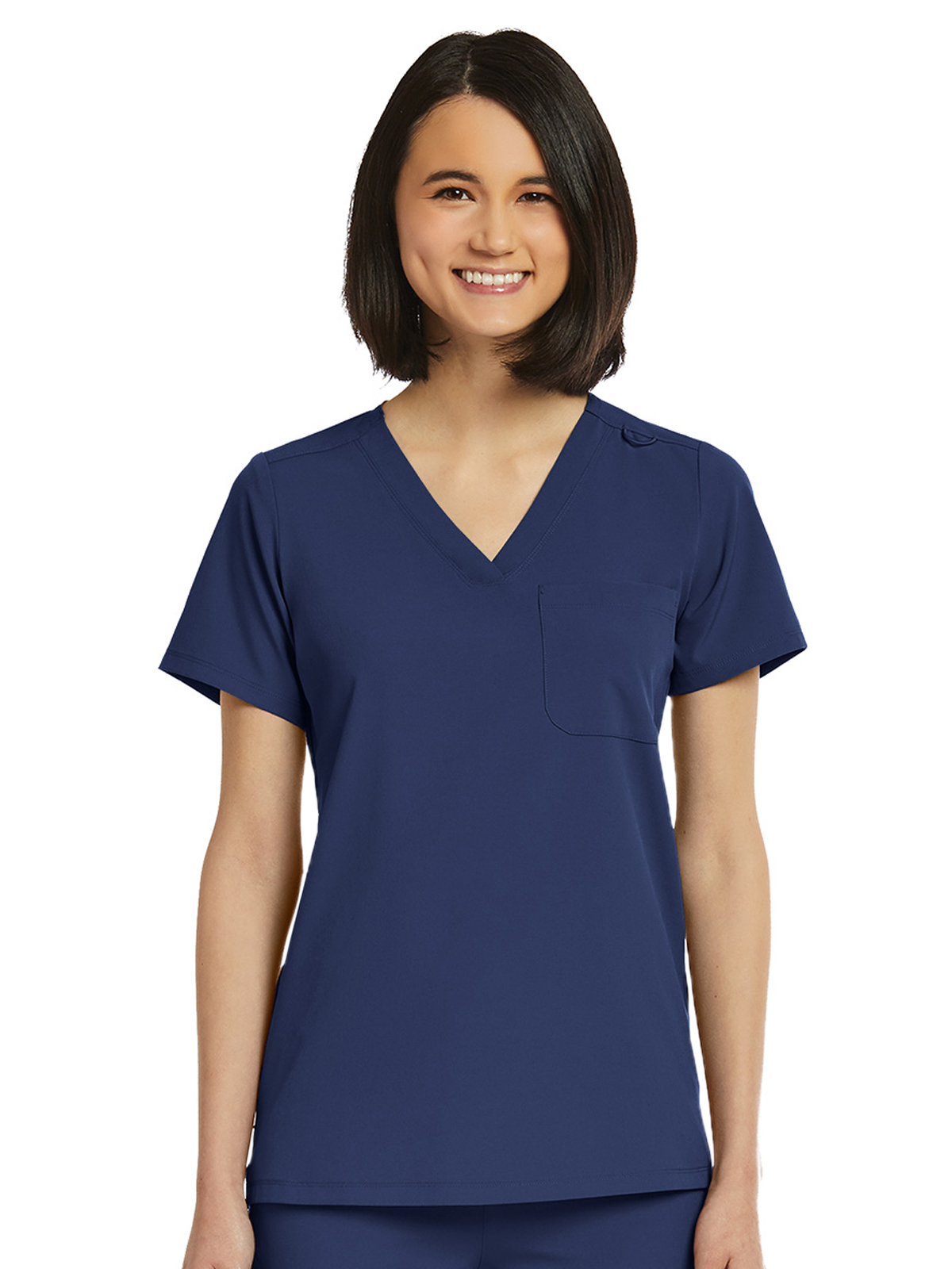 ScrubJoy Originals - Women's Fitted One-Pocket V-Neck Top 18