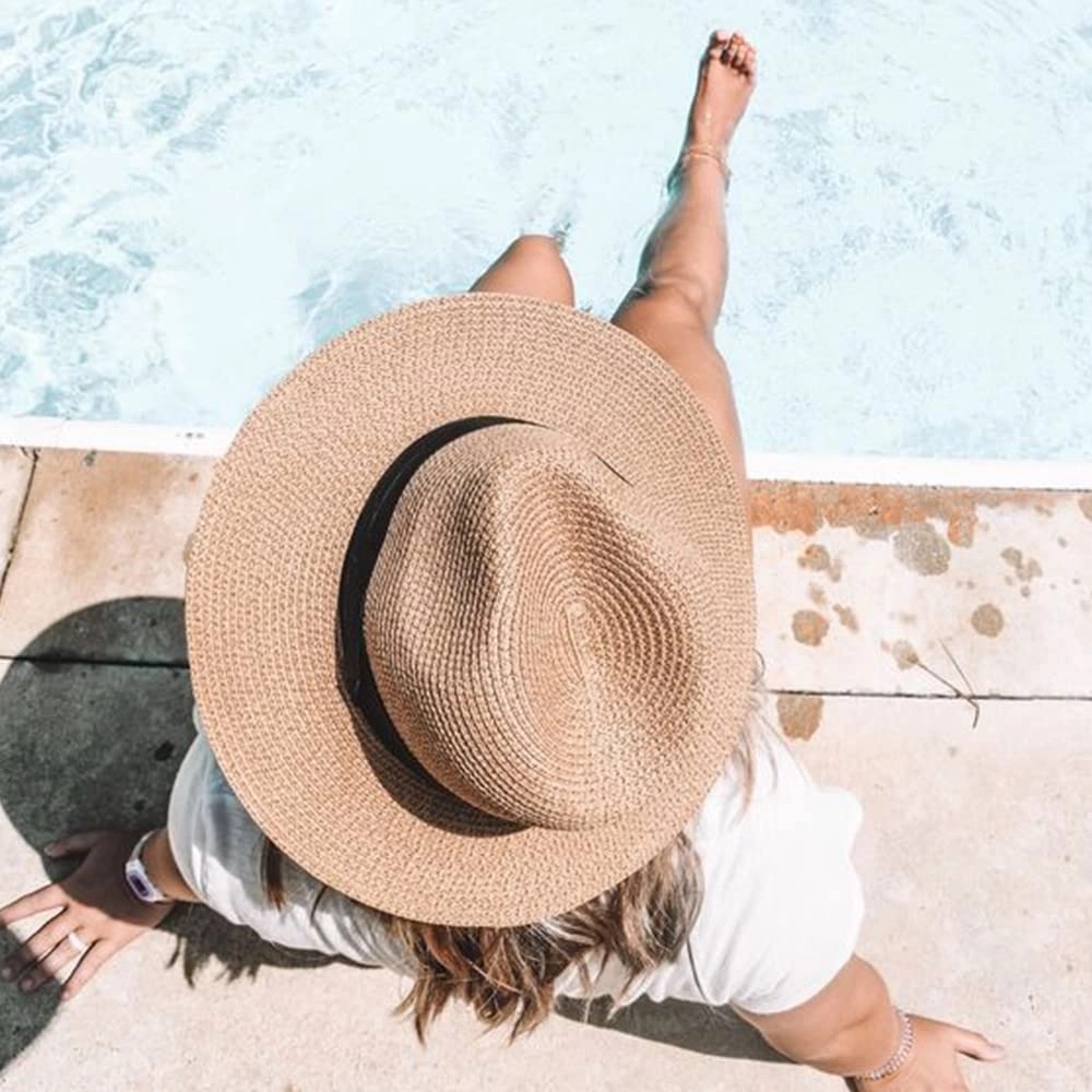 Summer Beach Sun Straw Hat Upf50+ 1