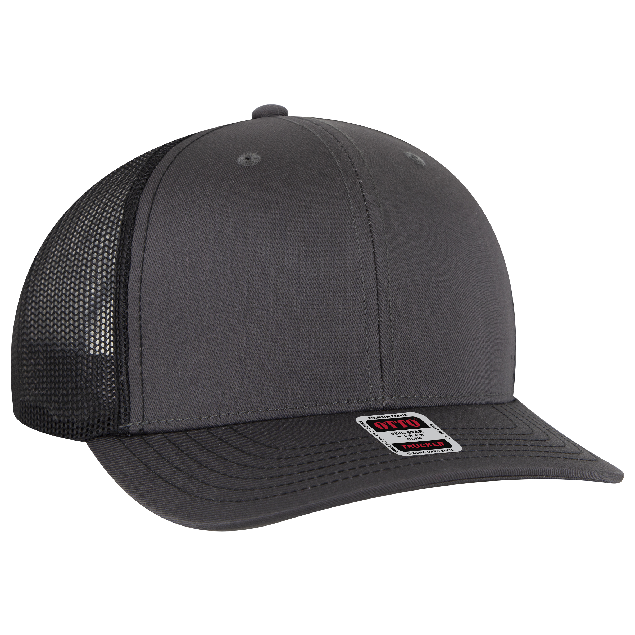 OTTO CAP® 6 Panel Mid Profile Mesh Back Trucker Hat 34