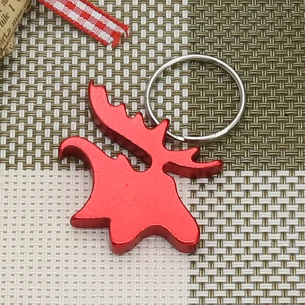 Moose Head Aluminum Bottle Opener Key Ring 2