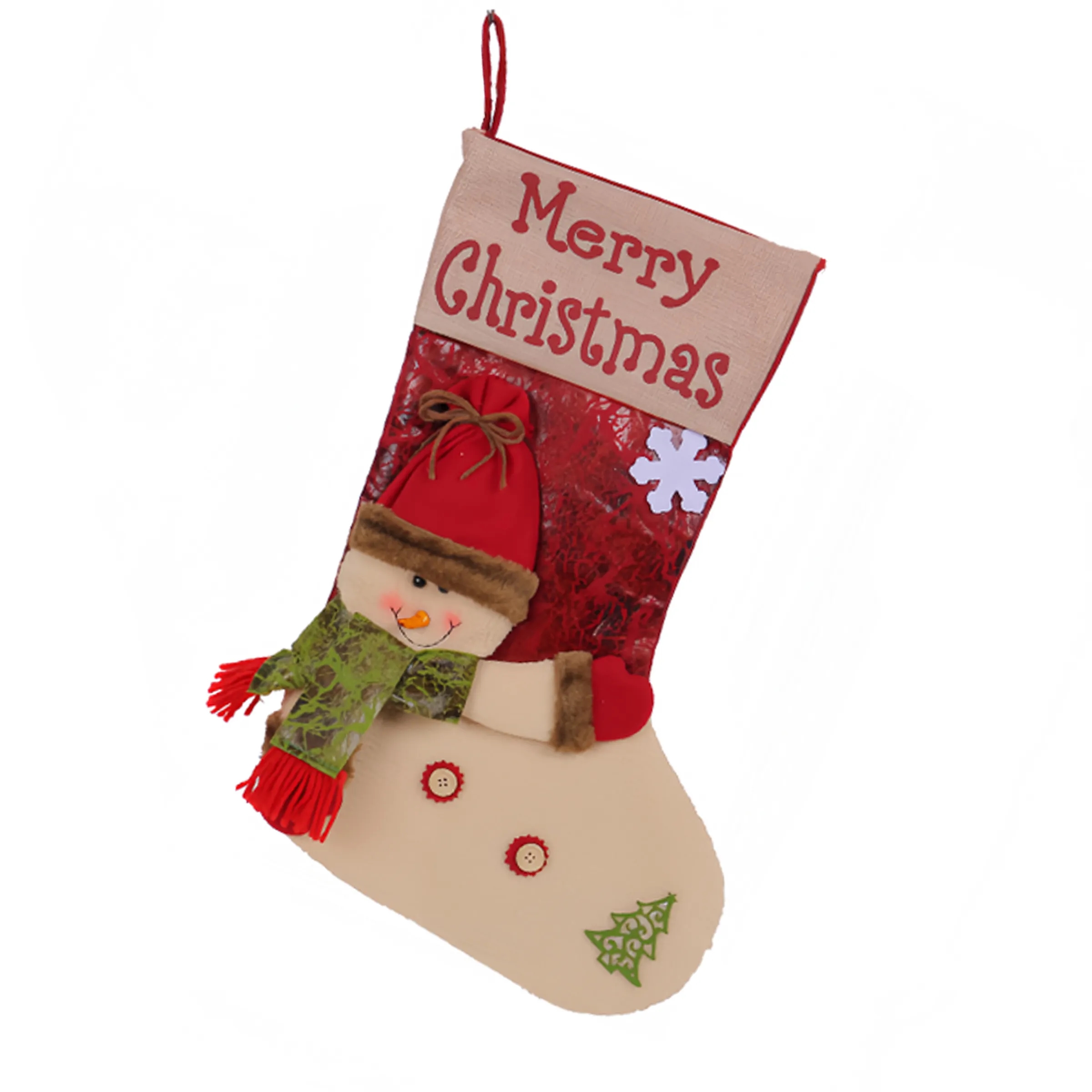 Polyester Big Head Doll Thickened Christmas Socks 3