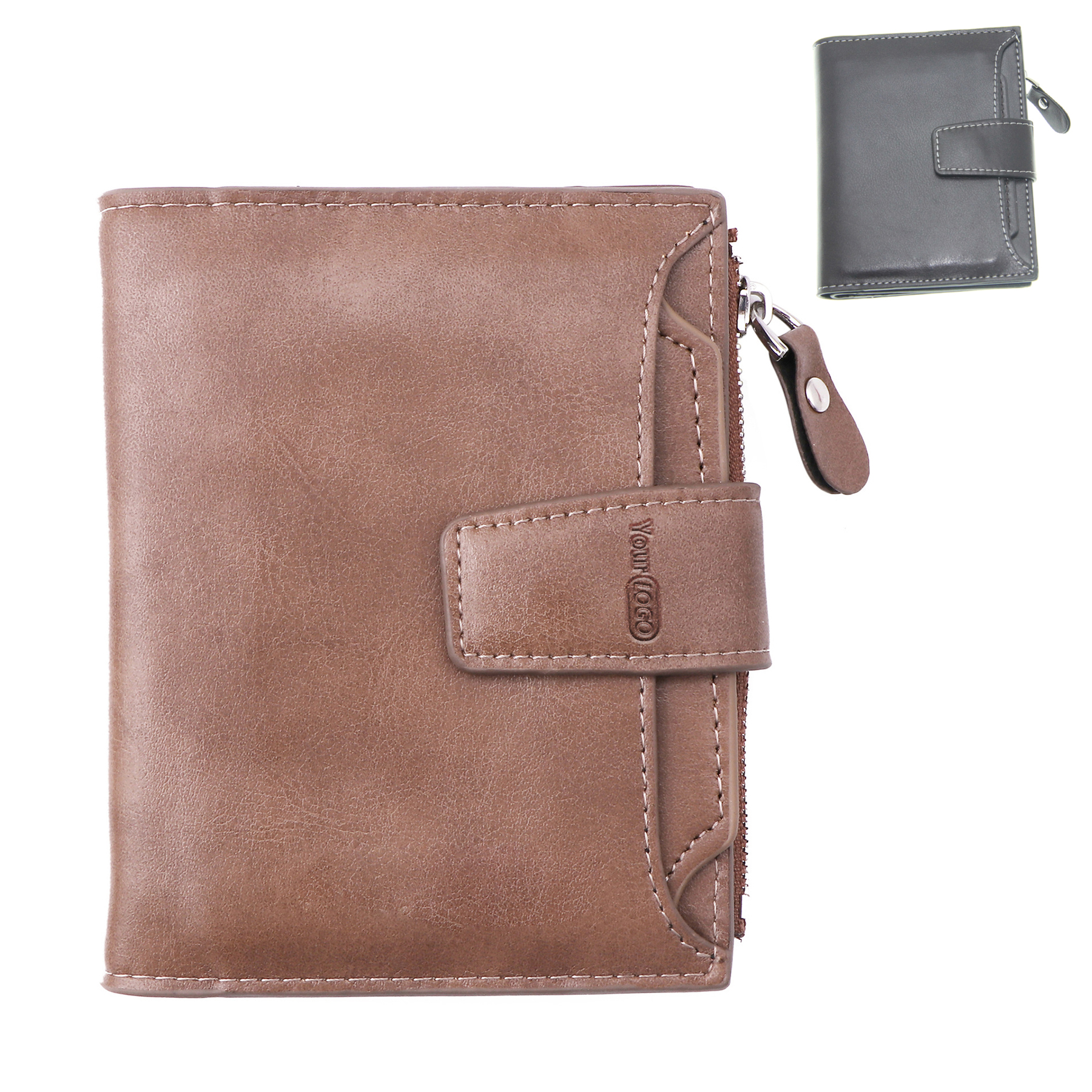 PU folding buckle small wallet 5