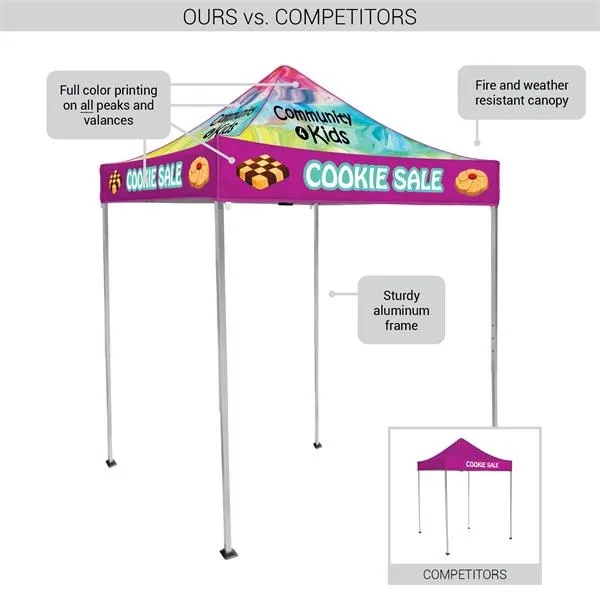 6.5' Square Canopy Tent with Full Color Sublimation 5