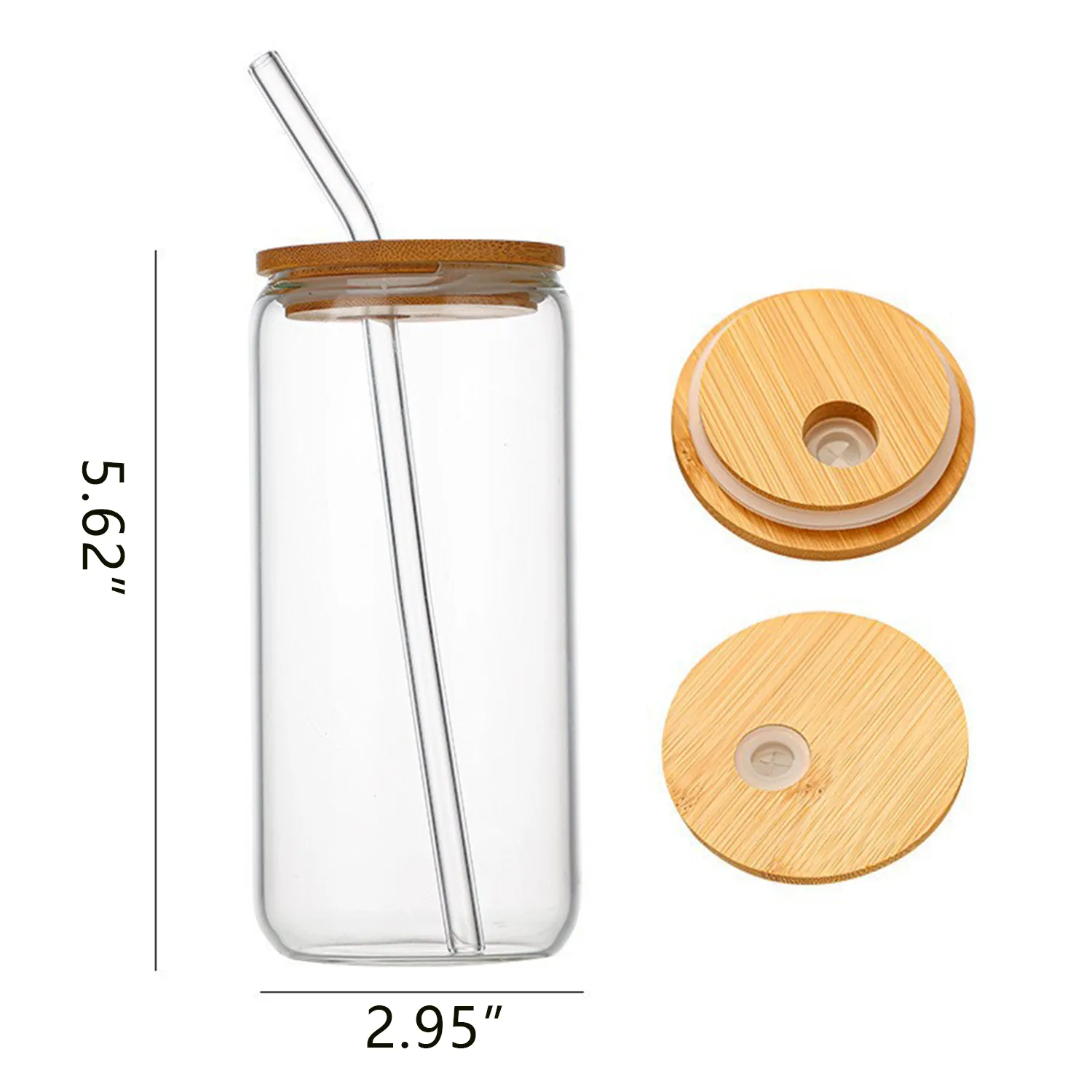 16OZ Glass Mason Jar With Lid And Straw 3
