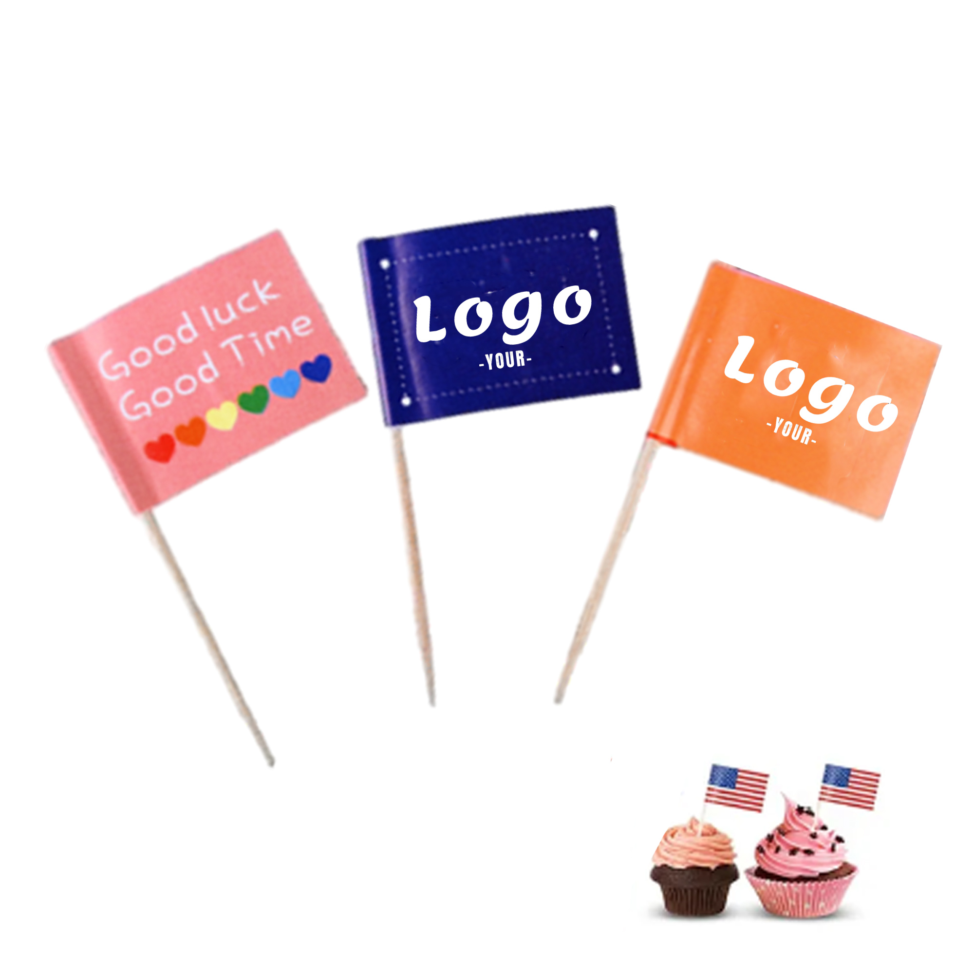 Full Color Custom Paper Toothpic Flag 2