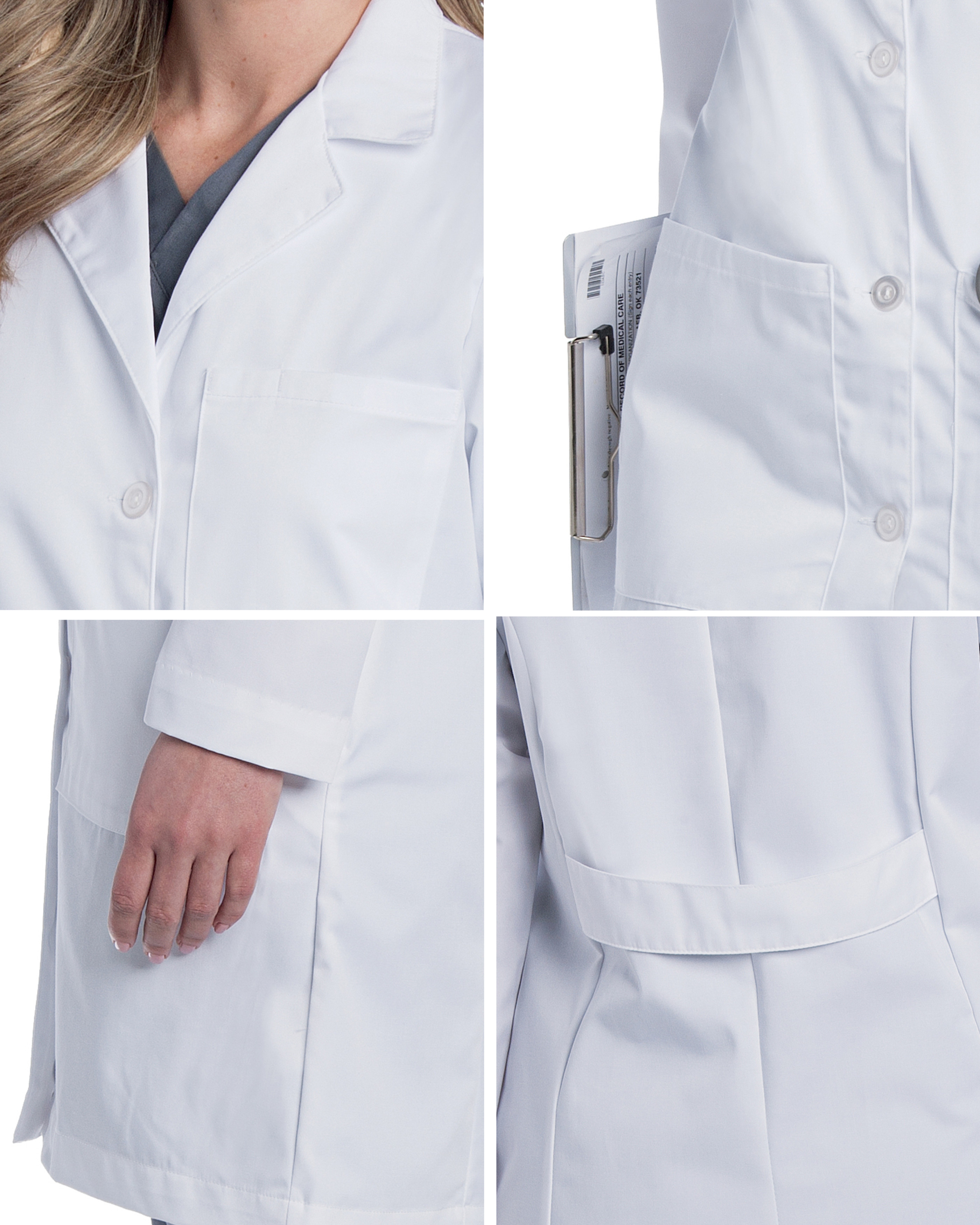 Landau - Essential Lab Coats - Women's Five-Pocket 38" Full-Length Lab Coat 3
