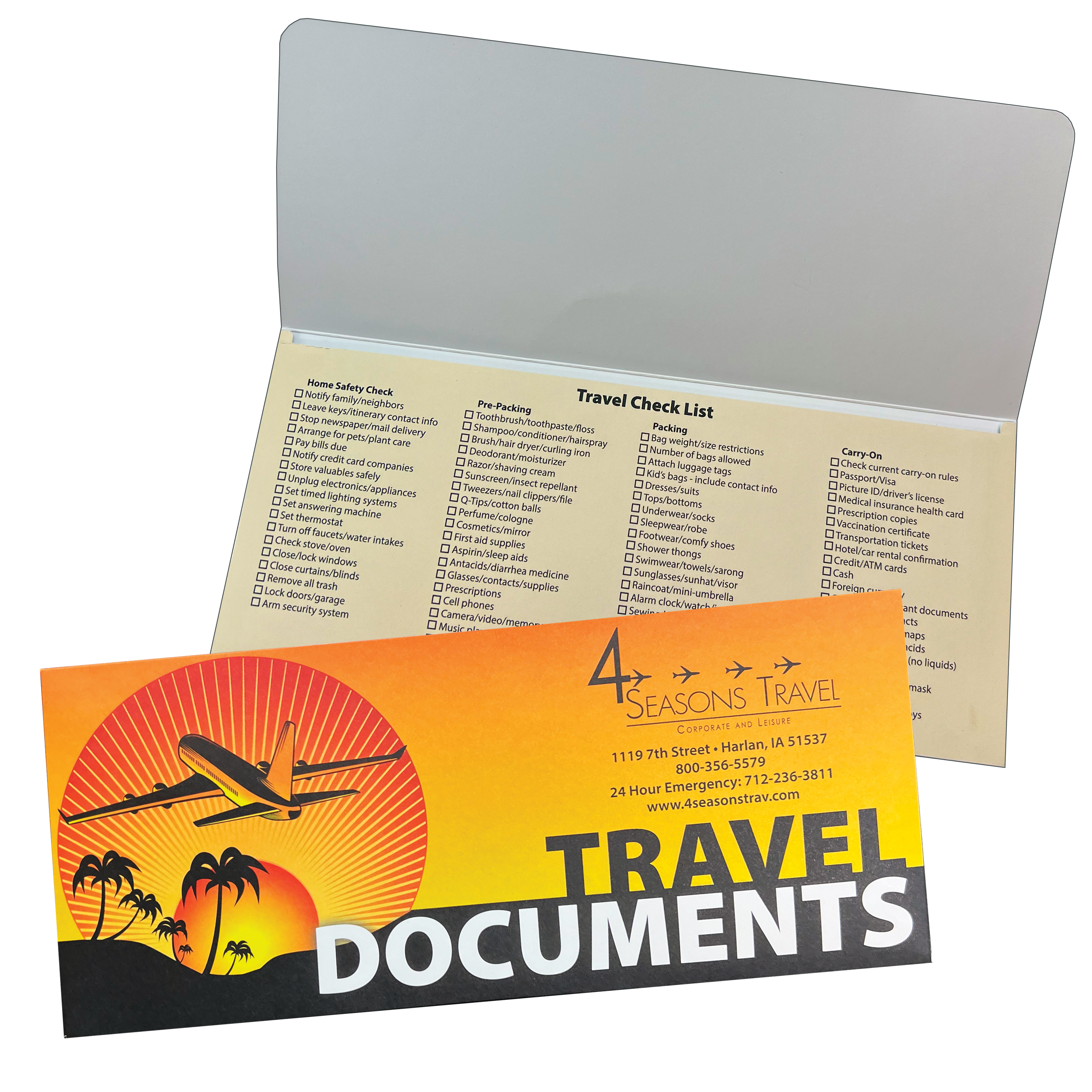 Document Folder Printed Full Color 4CP Paper Wallet (4-1/2" x 10-1/4") 3