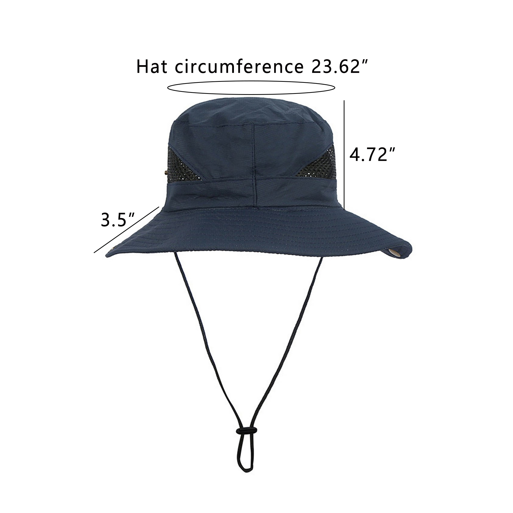 Fisherman Side Mesh Cowboy Hat Adjustable Breathable 1